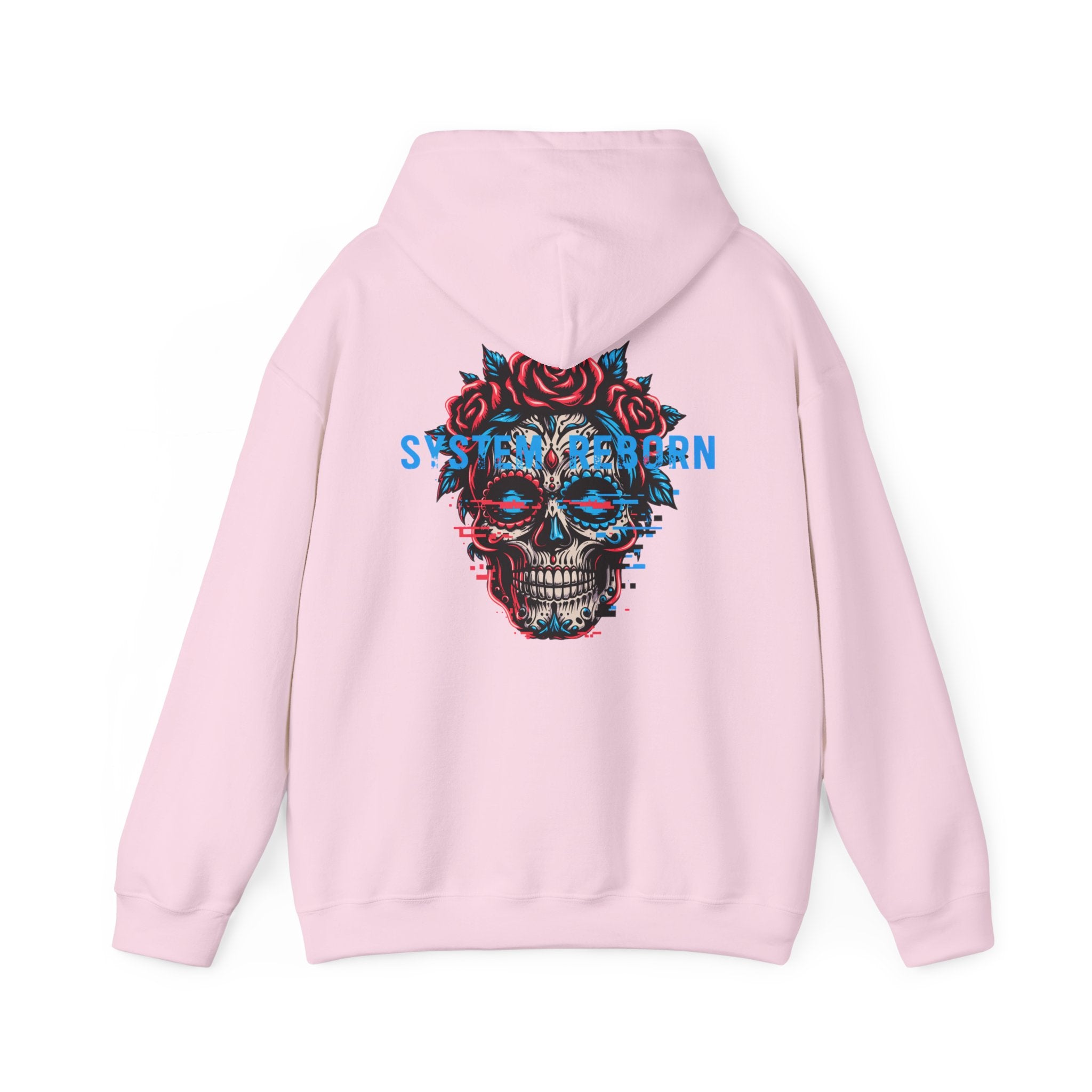 Skull & Roses Hoodie — 'System Reborn' Graphic Pullover