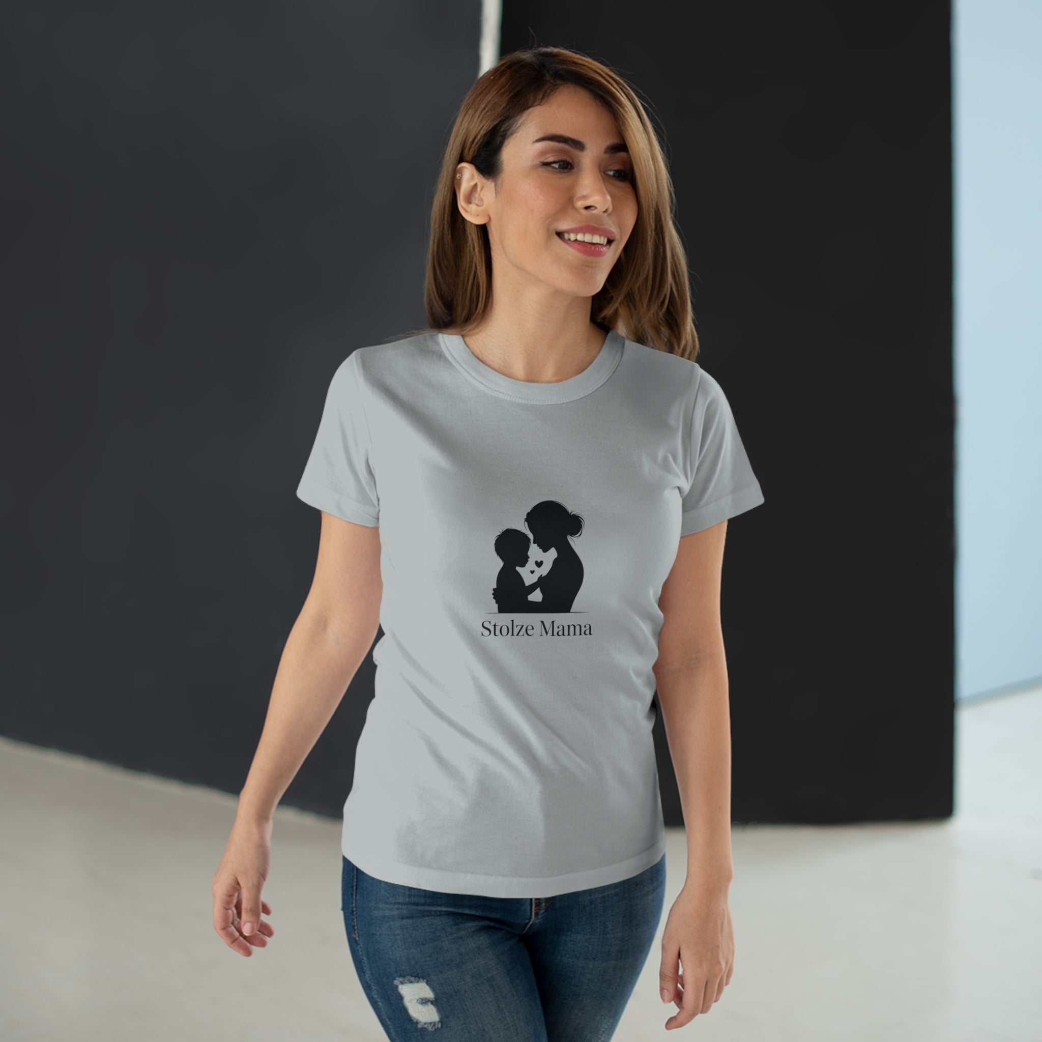 Stolze Mama Silhouette Women's T-Shirt — Proud Boy Mom Graphic Tee
