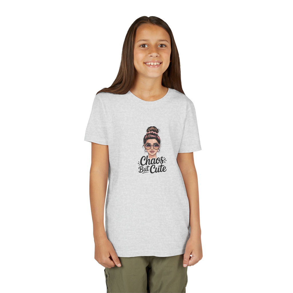 Youth Tee - "Chaos But Cute" Graphic Girl T-Shirt