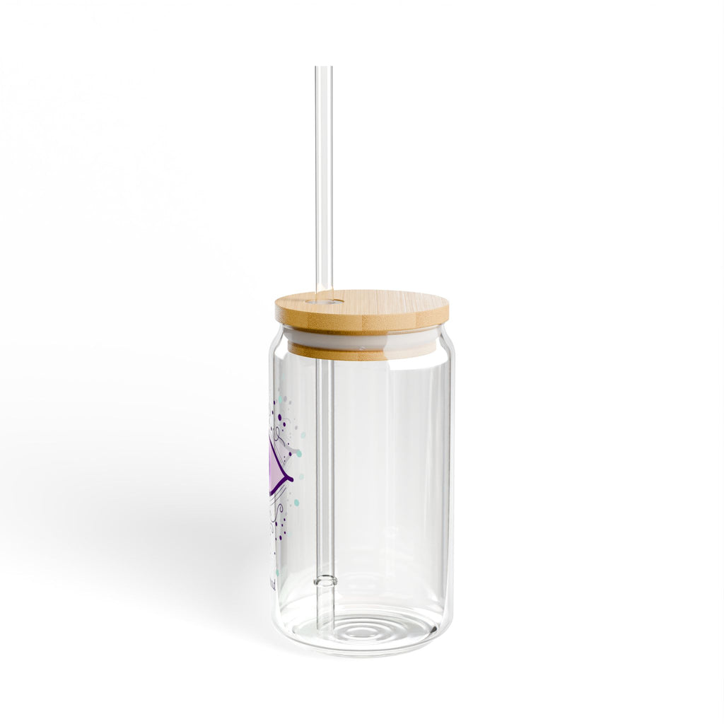 See Beyond 470ml Glass — Purple Mystic Eye Tumbler with Bamboo Lid