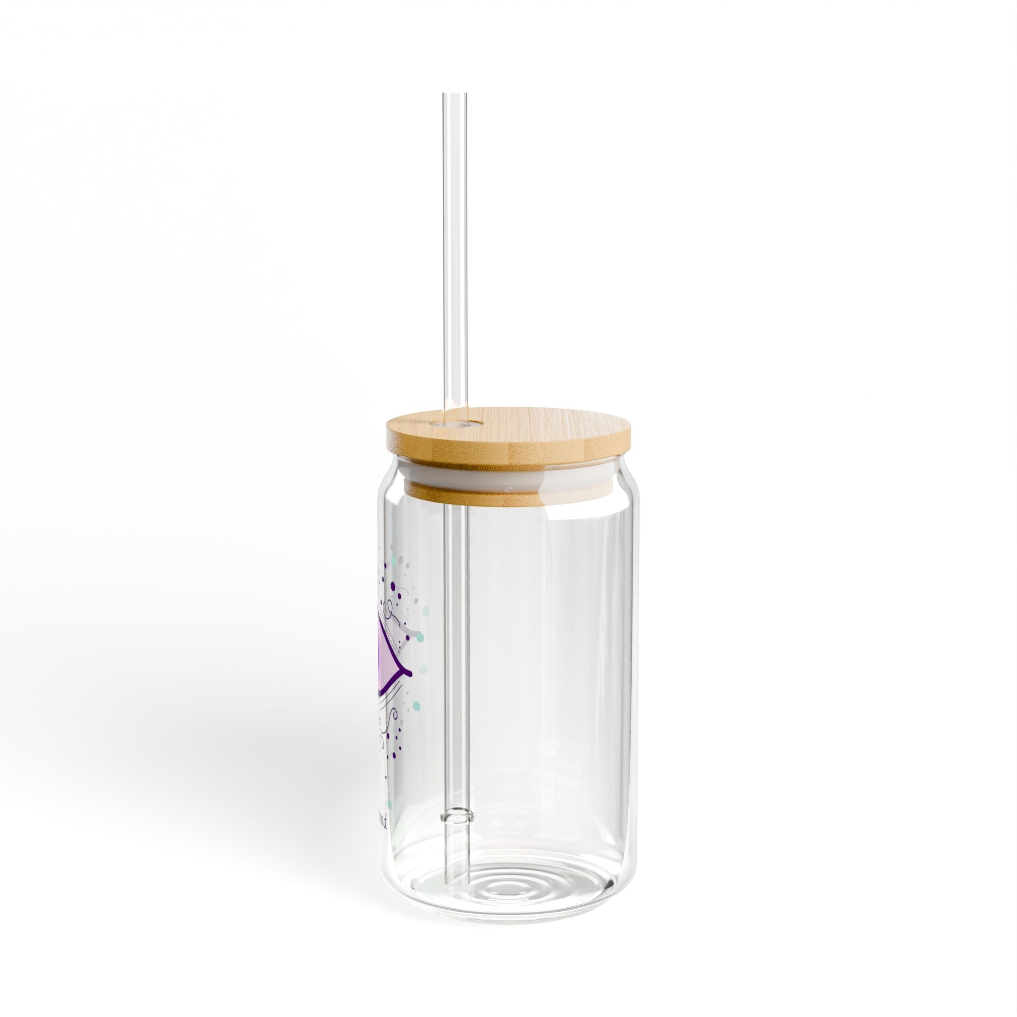 See Beyond 470ml Glass — Purple Mystic Eye Tumbler with Bamboo Lid