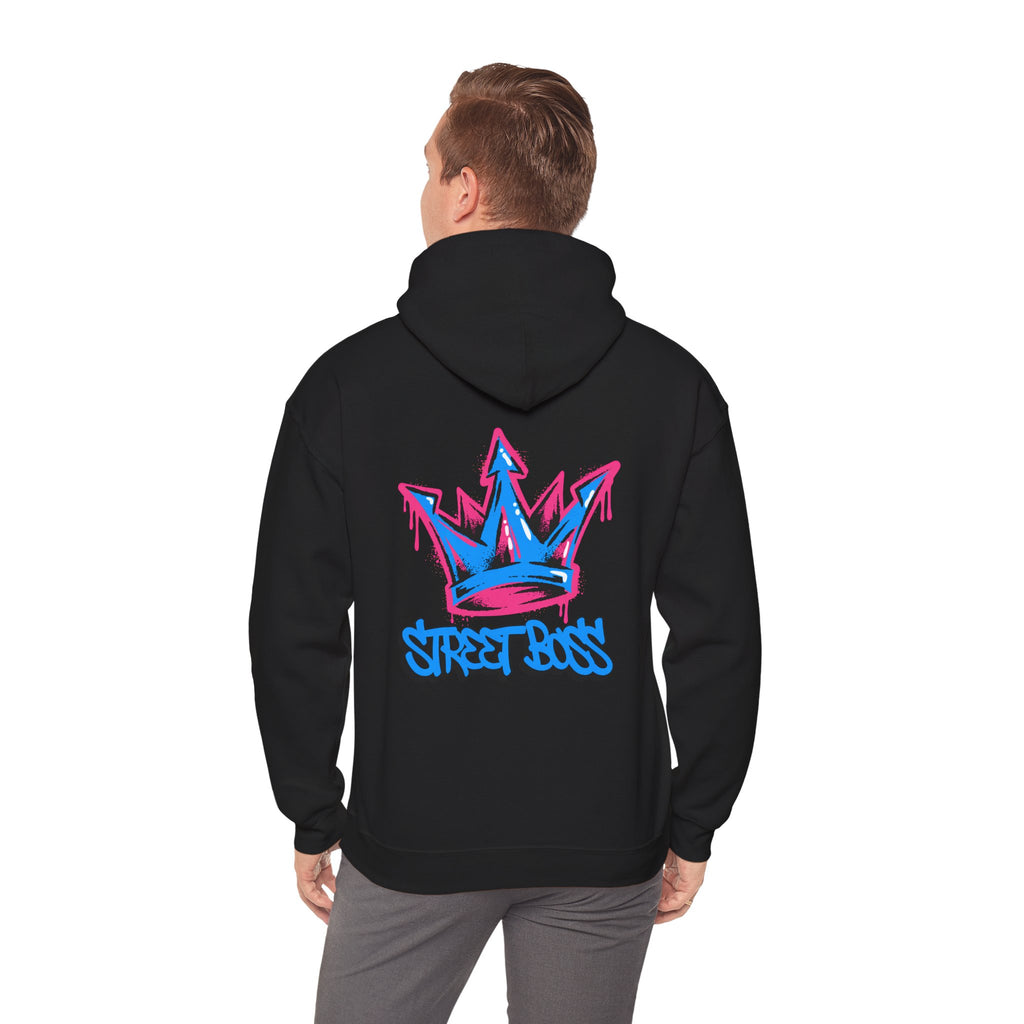 Street Boss Hoodie - Graffiti Crown Urban Streetwear Hoodie