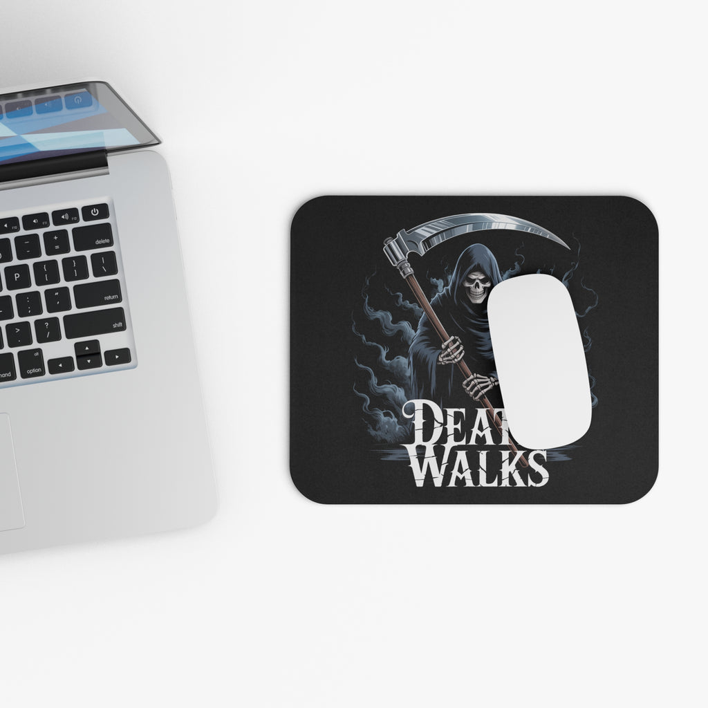 Death Walks Grim Reaper Mouse Pad — Gothic Gaming Desk Mat