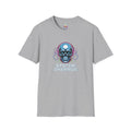 System Override Skull T-Shirt — Cyberpunk Neon Skull Graphic Tee