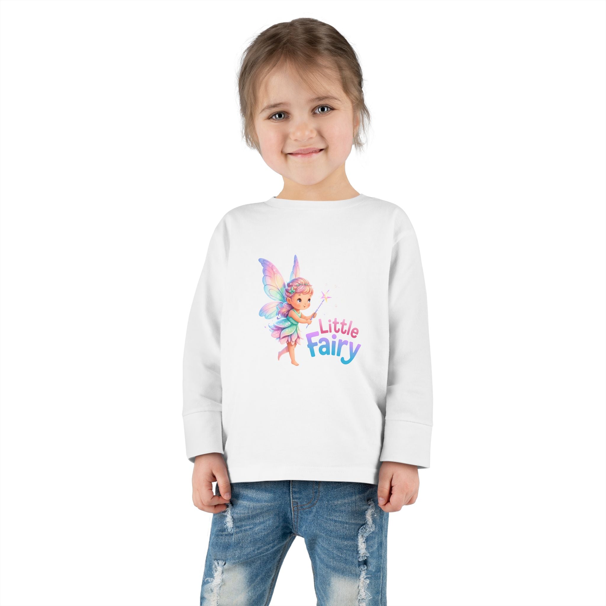 Little Fairy Toddler Long Sleeve Tee — Cute Pastel Fairy Shirt for Babies & Toddlers