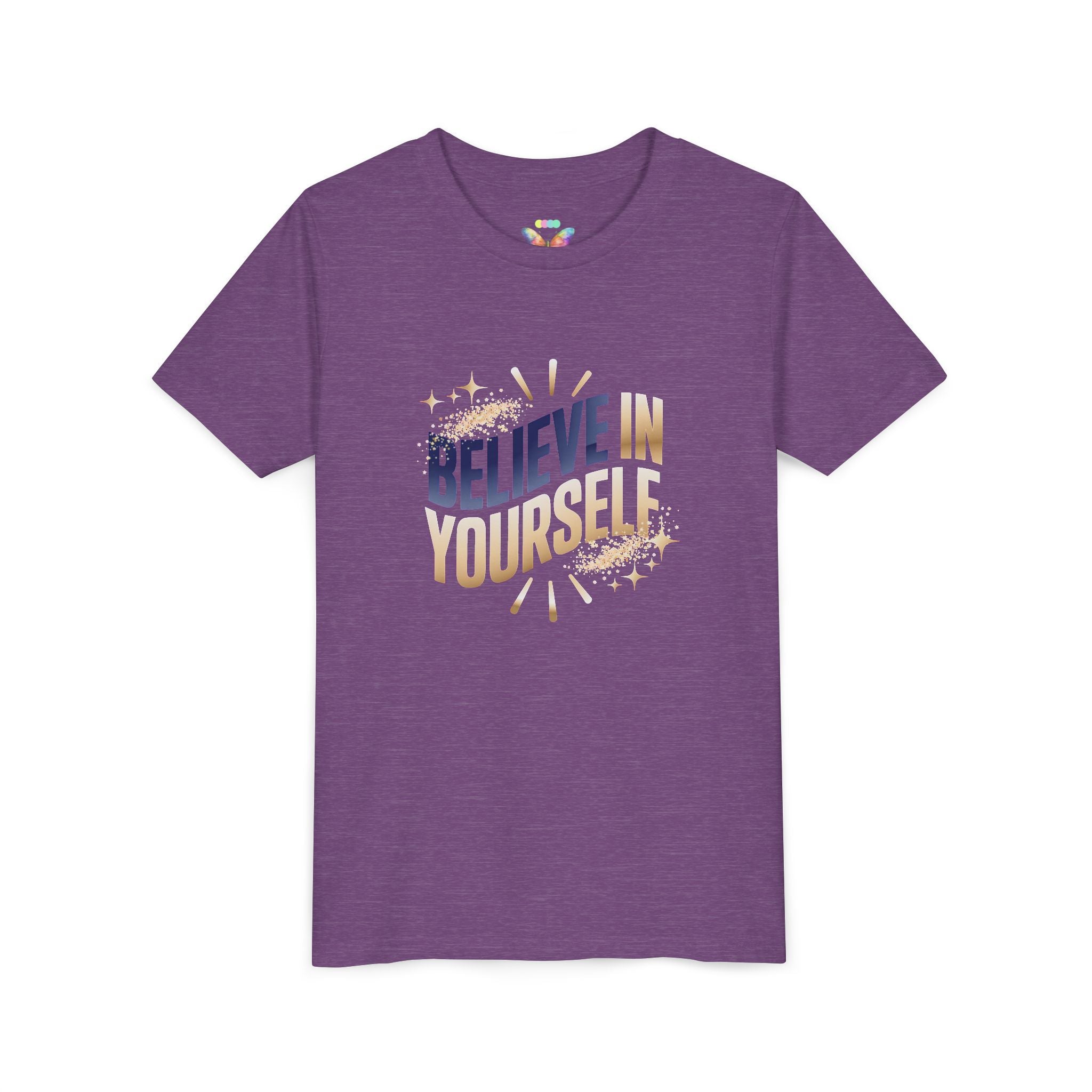 Youth Tee — "Believe in Yourself" Inspirational Motivational Kids Shirt