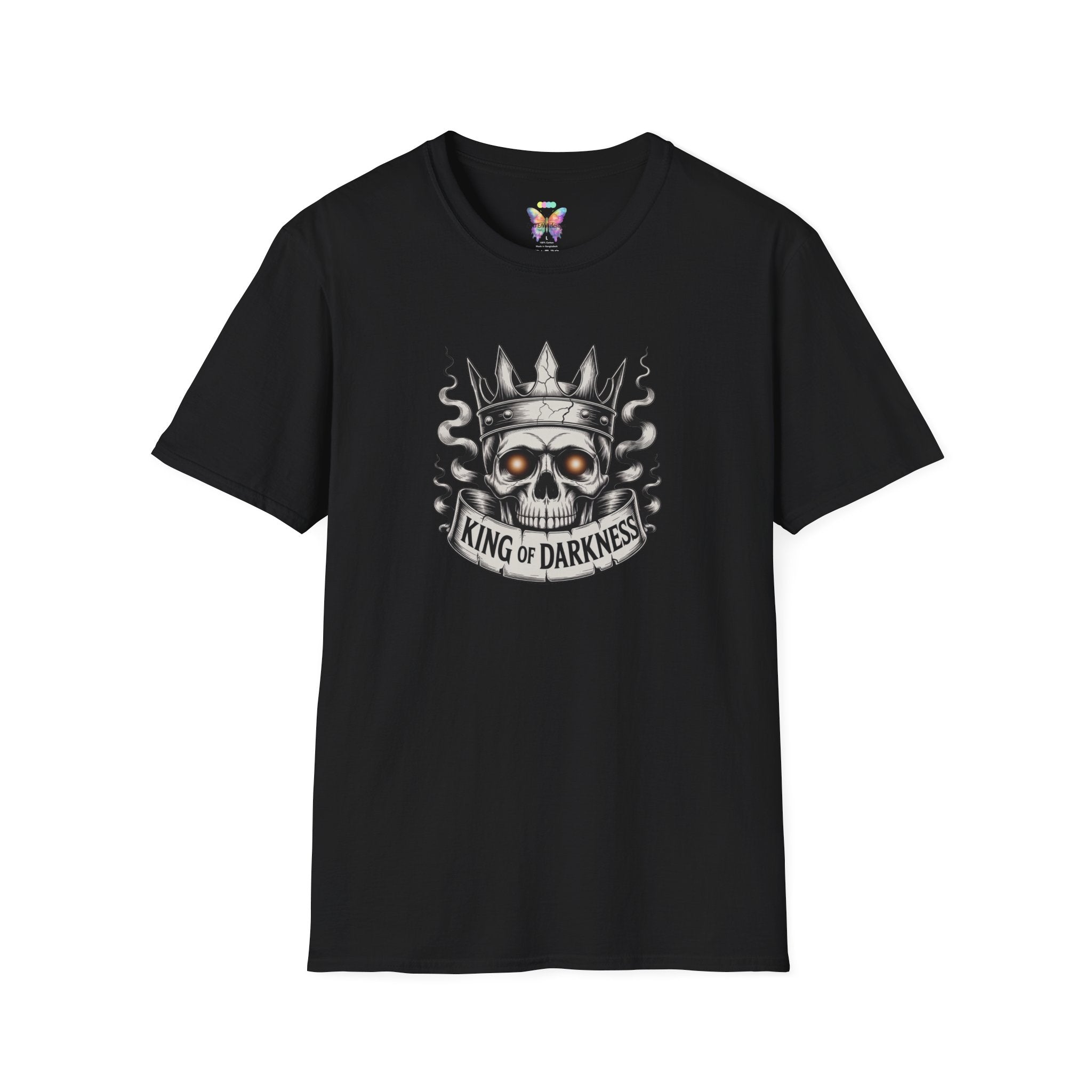 King of Darkness Skull T-Shirt — Gothic Crown Graphic Tee