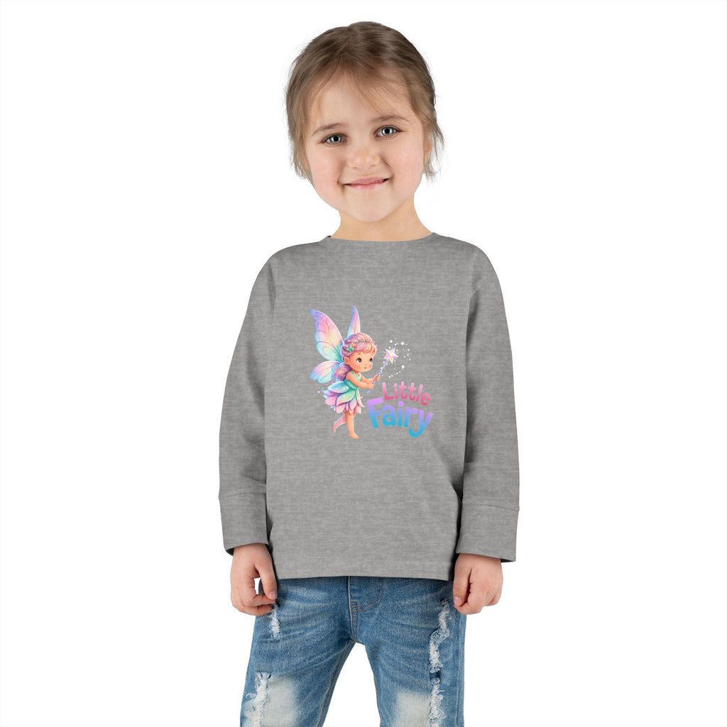 Little Fairy Toddler Long Sleeve Tee — Cute Pastel Fairy Shirt for Babies & Toddlers