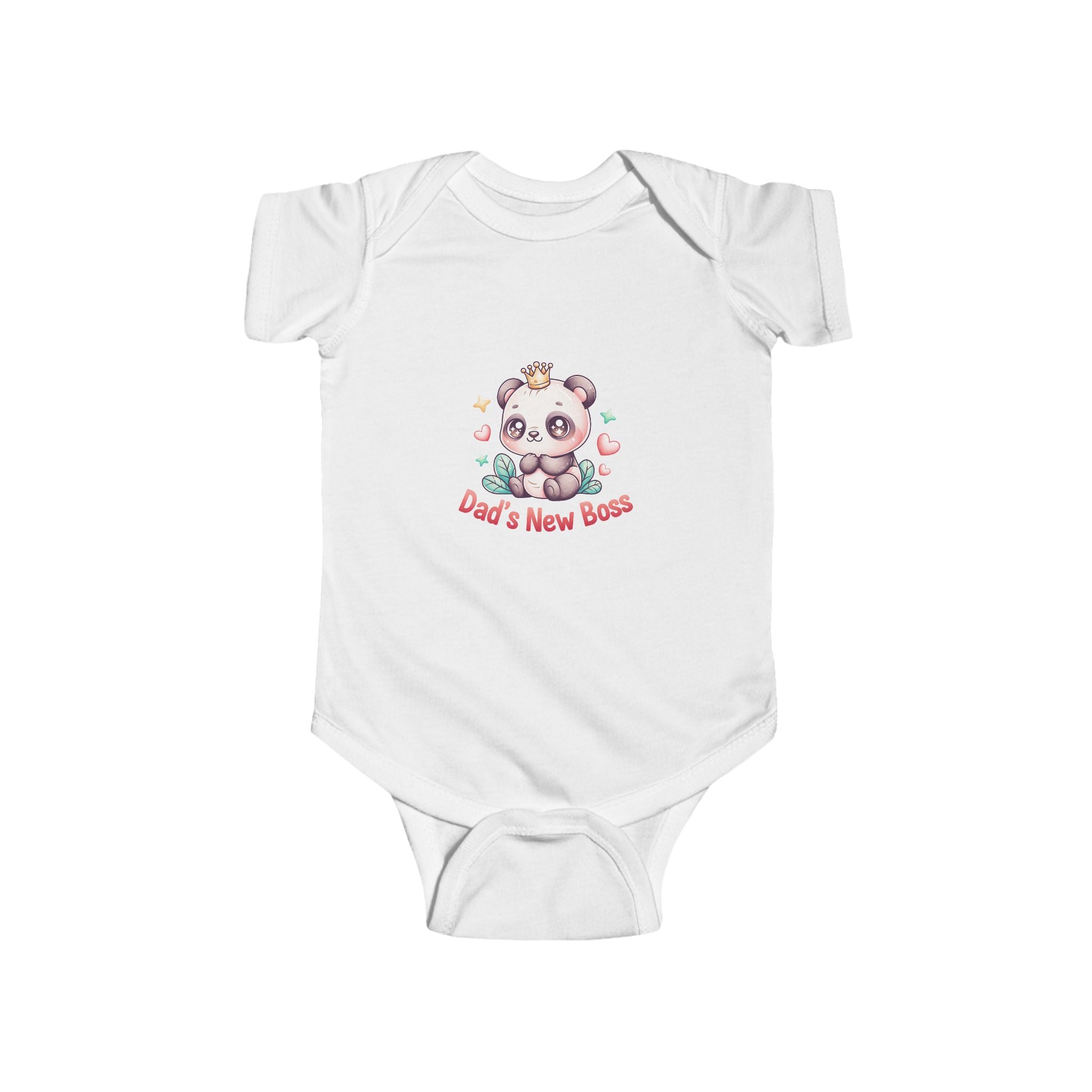 Dad's New Boss Infant Bodysuit — Cute Panda Baby Onesie