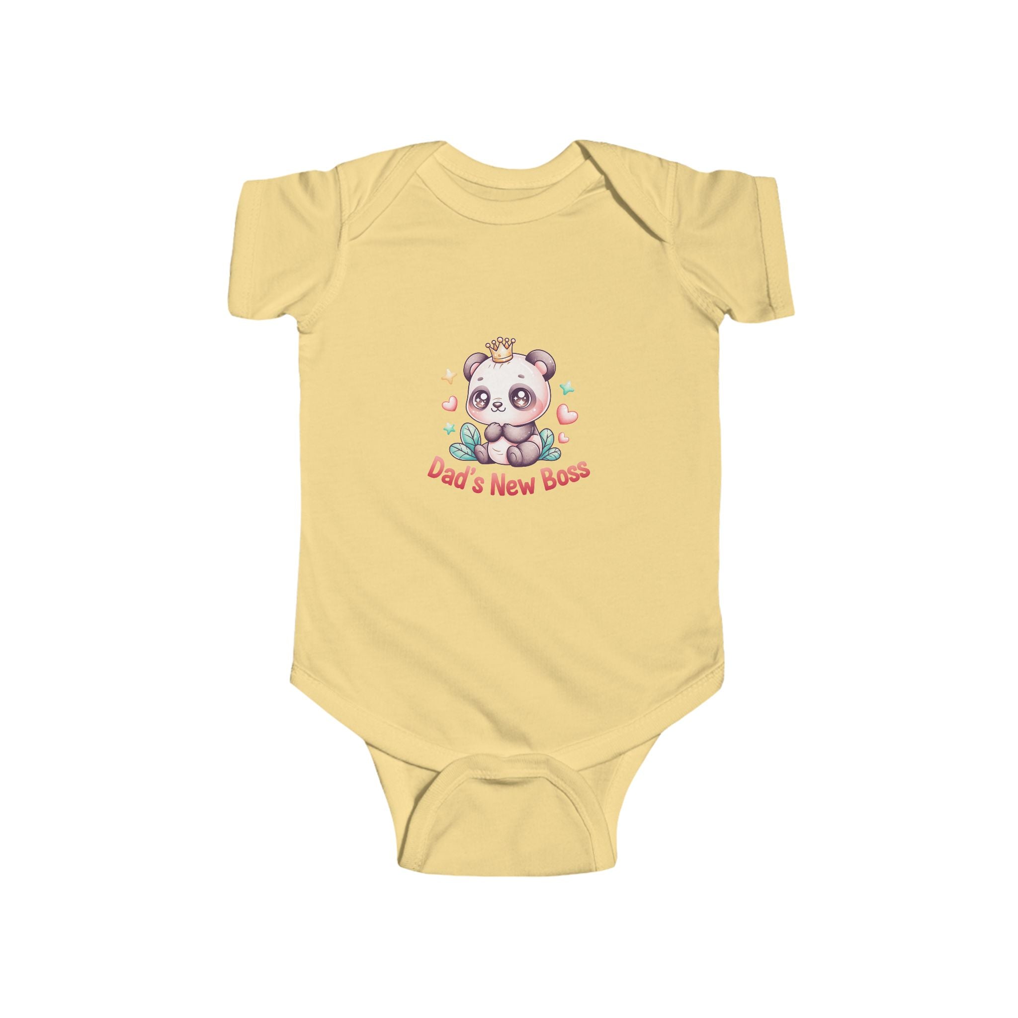 Dad's New Boss Infant Bodysuit — Cute Panda Baby Onesie