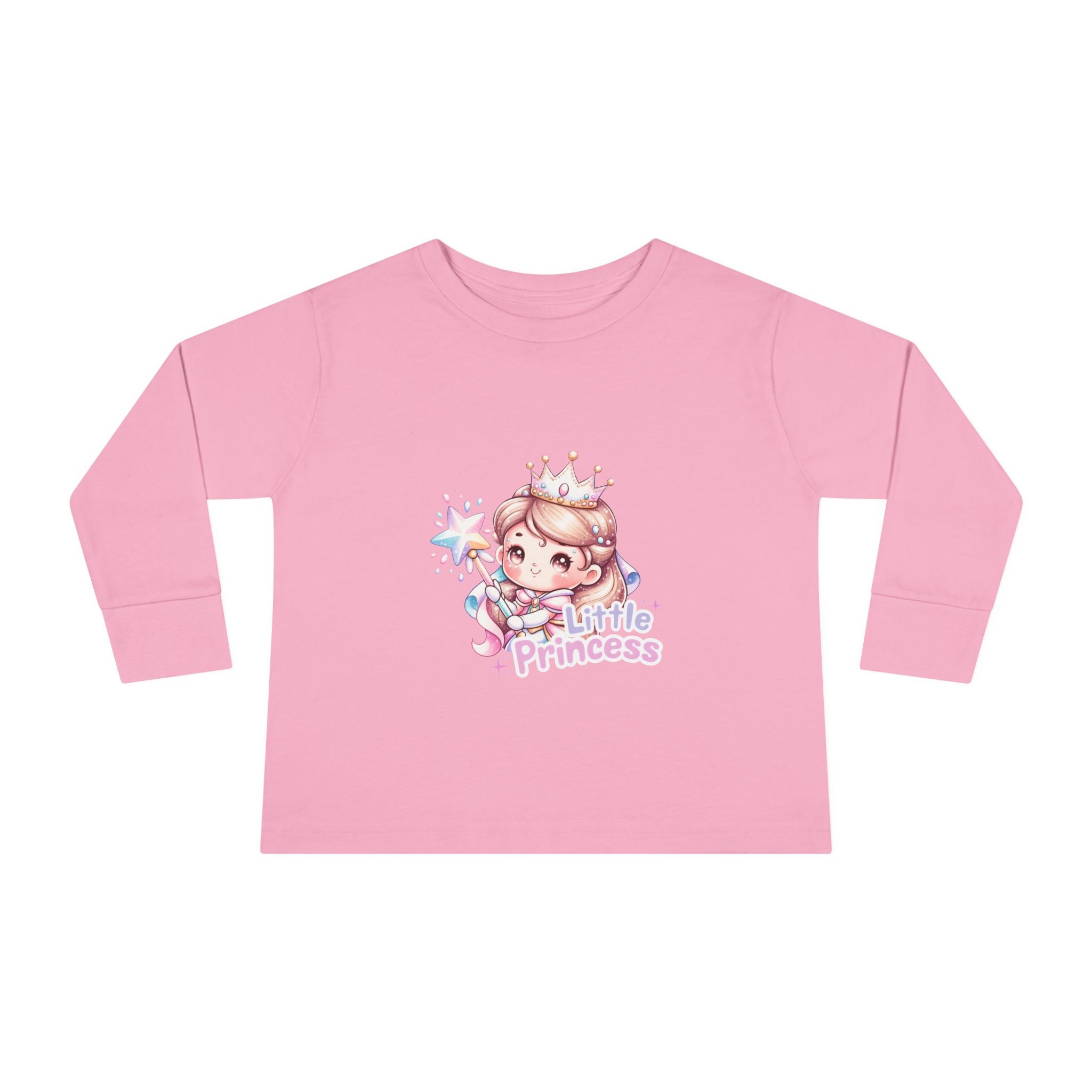 Little Princess Toddler Long Sleeve Tee — Cute Crowned Fairy Design