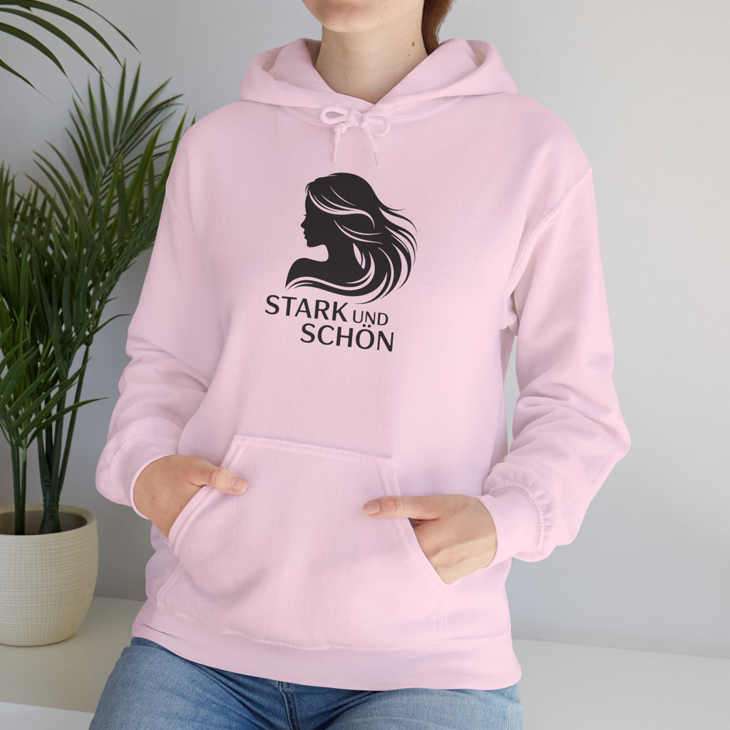 Stark und Schön Hoodie — German 'Strong and Beautiful' Graphic Hooded Sweatshirt