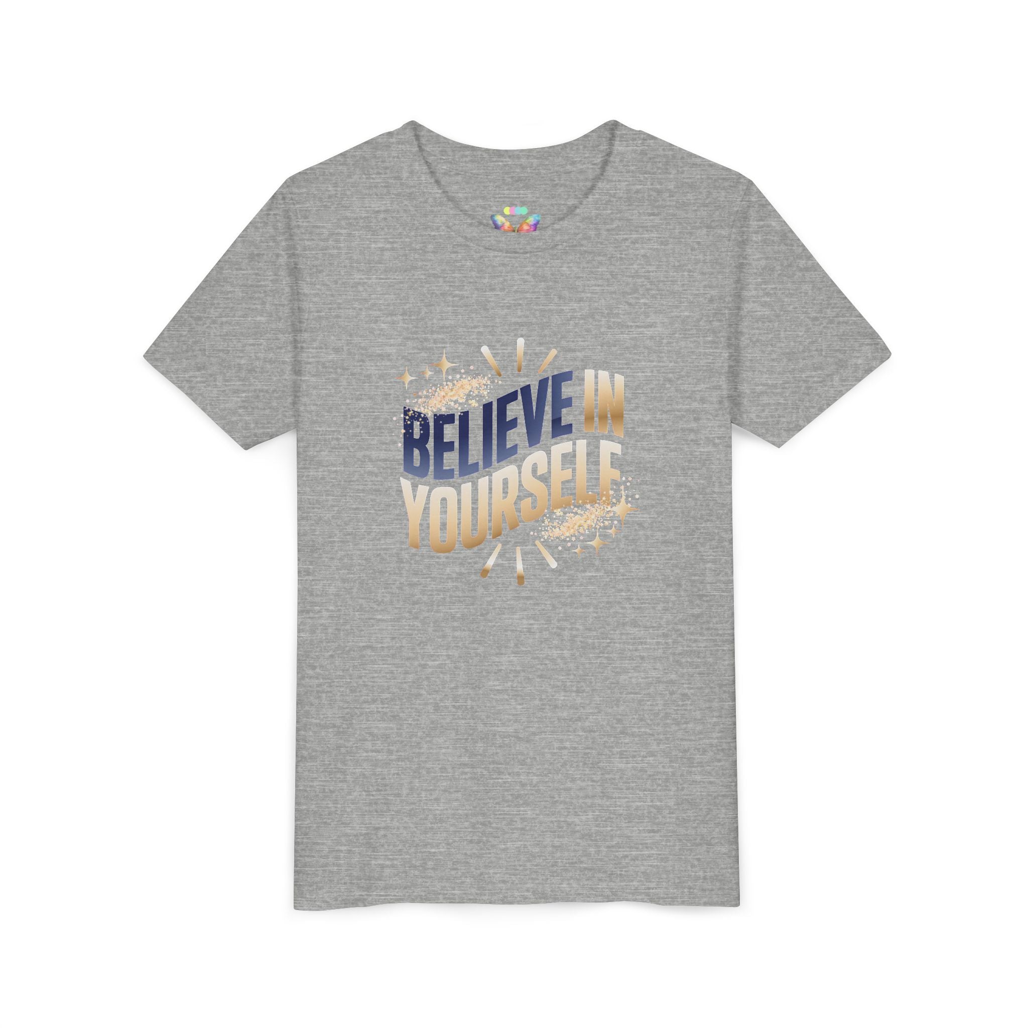 Youth Tee — "Believe in Yourself" Inspirational Motivational Kids Shirt