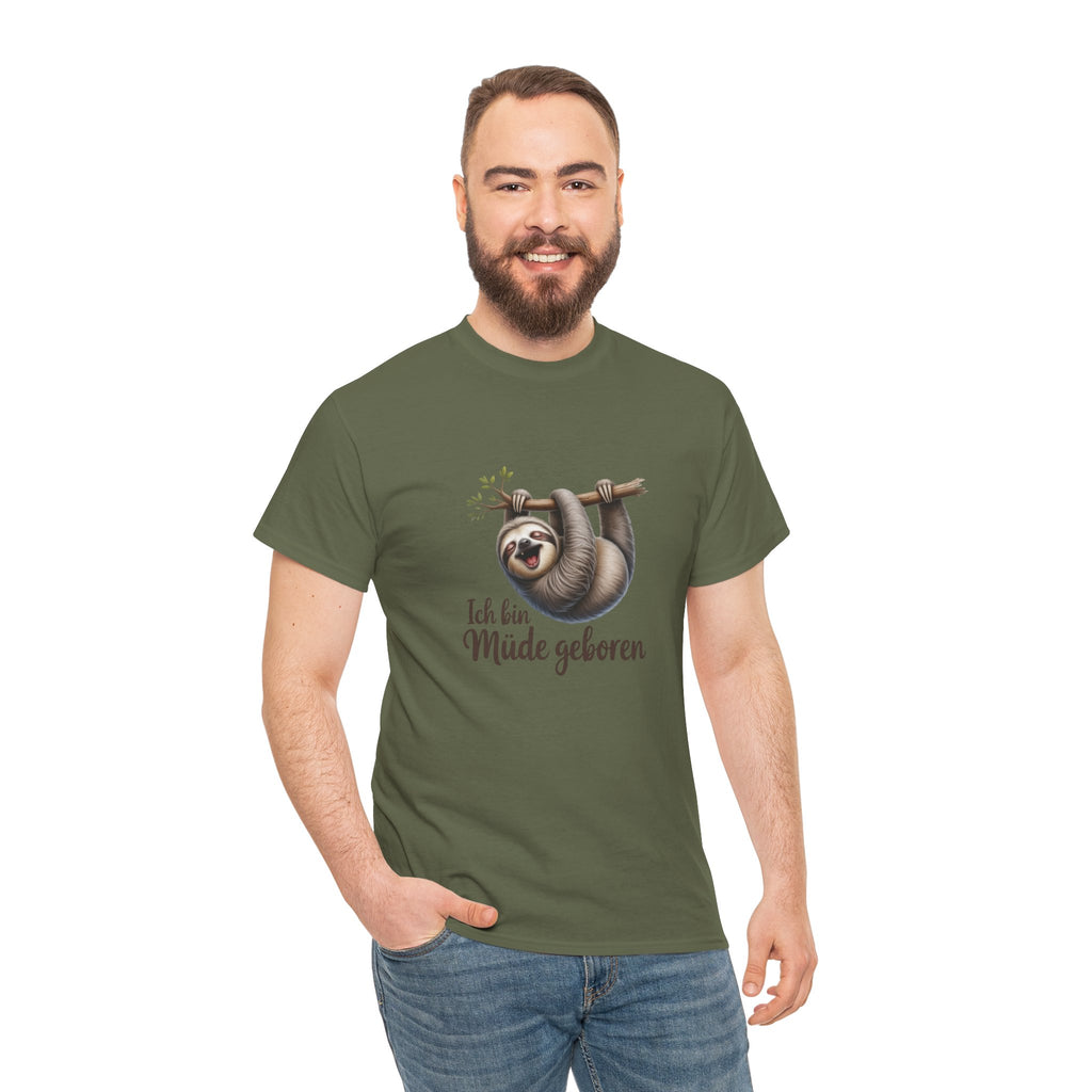 Herren Tshirt — "Ich bin Müde geboren"