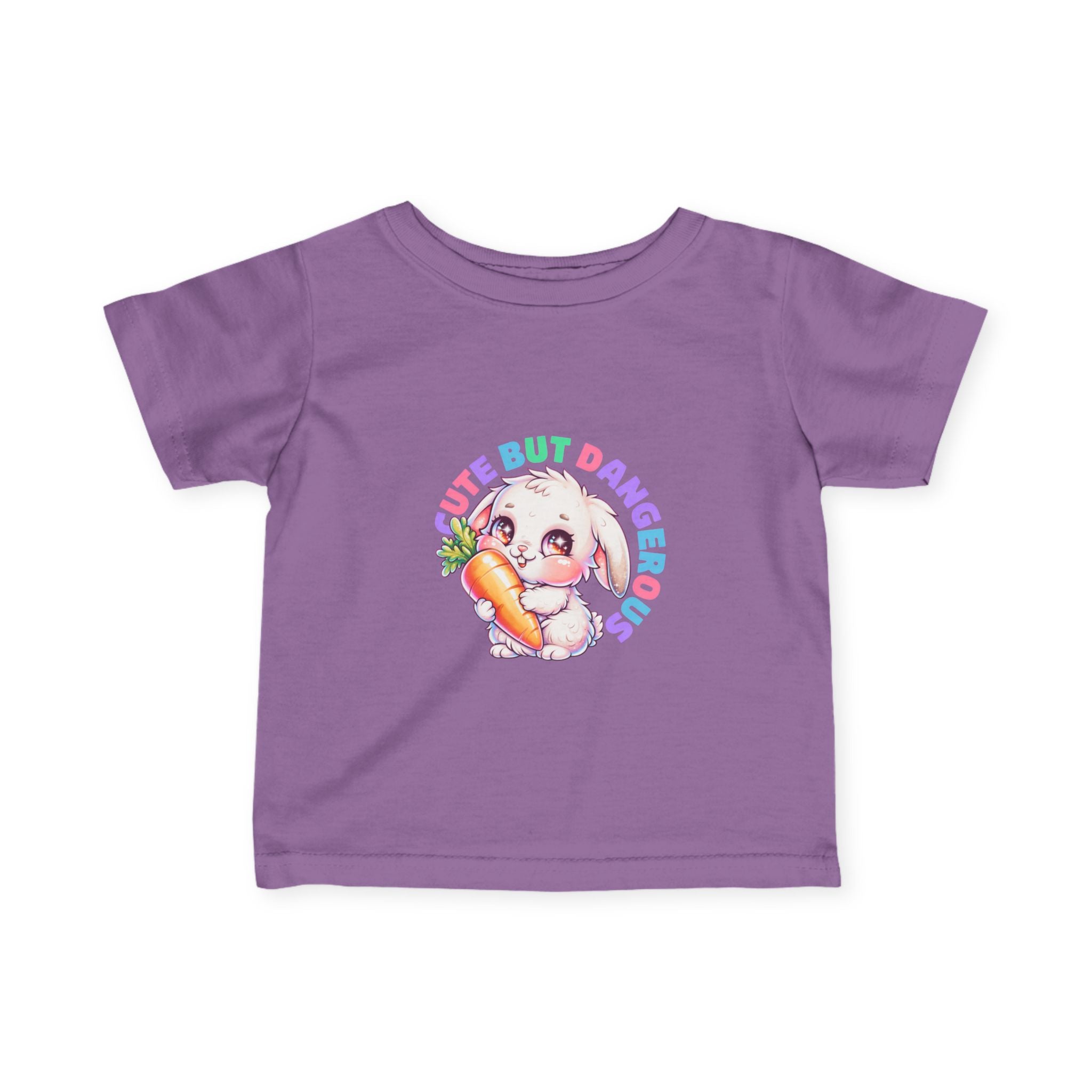 "Cute But Dangerous" Bunny Carrot Graphic Baby Shirt