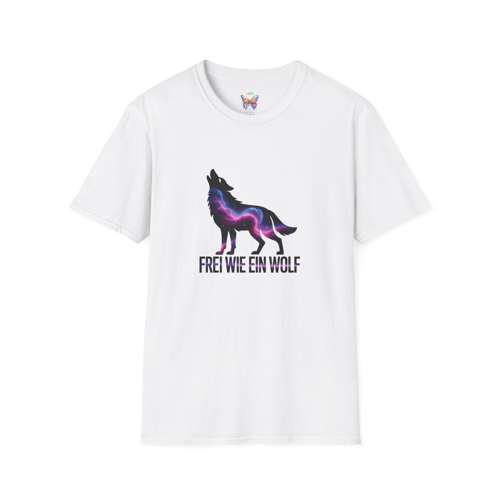 Wolf T-Shirt — 'Frei wie ein Wolf' Galaxy Silhouette Tee