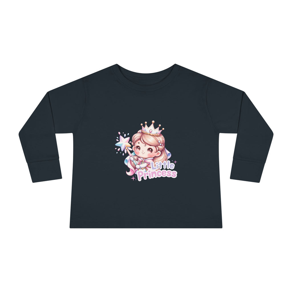 Little Princess Toddler Long Sleeve Tee — Cute Crowned Fairy Design