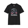 Death Walks Grim Reaper T-Shirt — Gothic Skull Scythe Graphic Tee