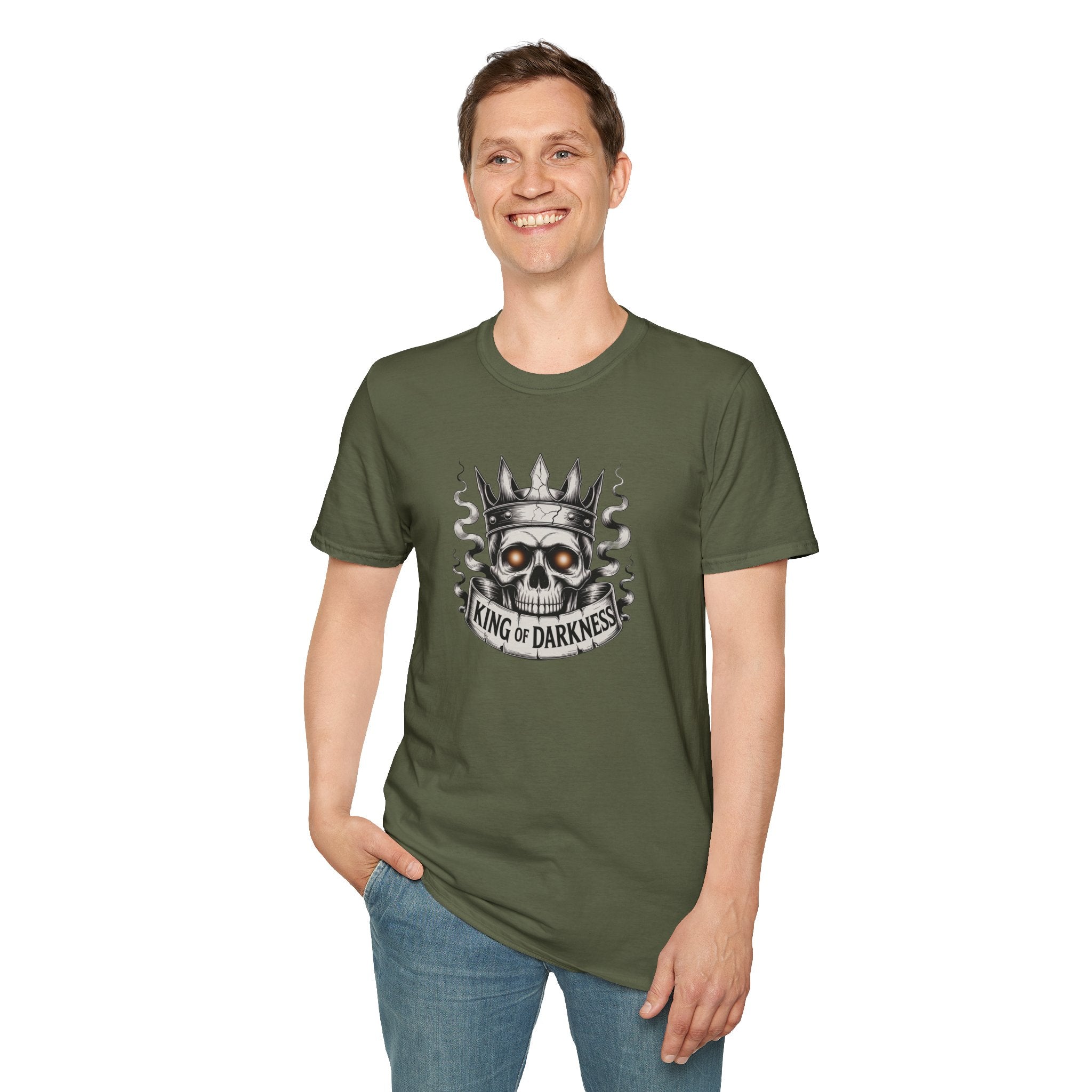 King of Darkness Skull T-Shirt — Gothic Crown Graphic Tee