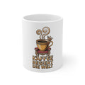 Keramik Tasse – 'Kaffee regiert die Welt' Crown 300ml