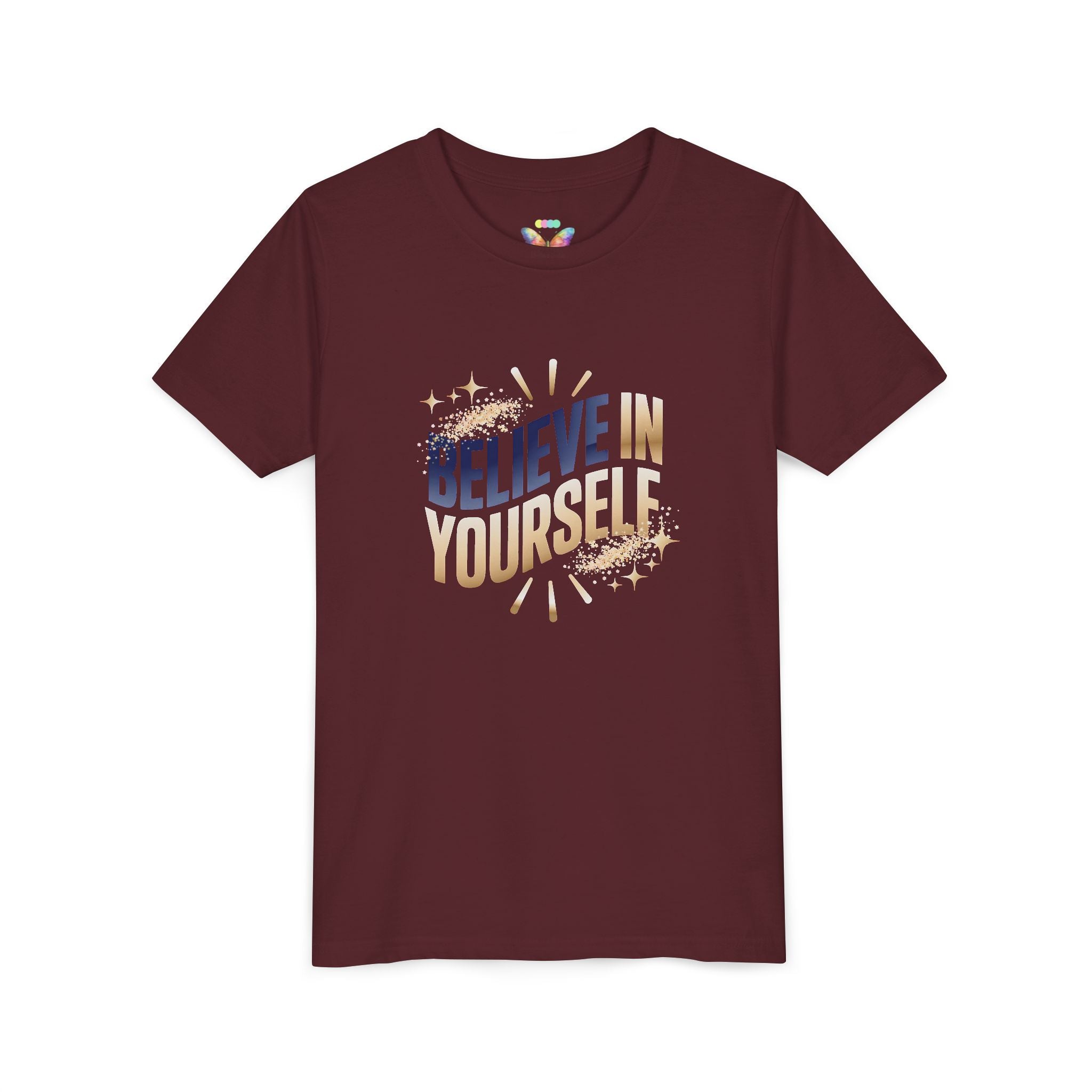 Youth Tee — "Believe in Yourself" Inspirational Motivational Kids Shirt