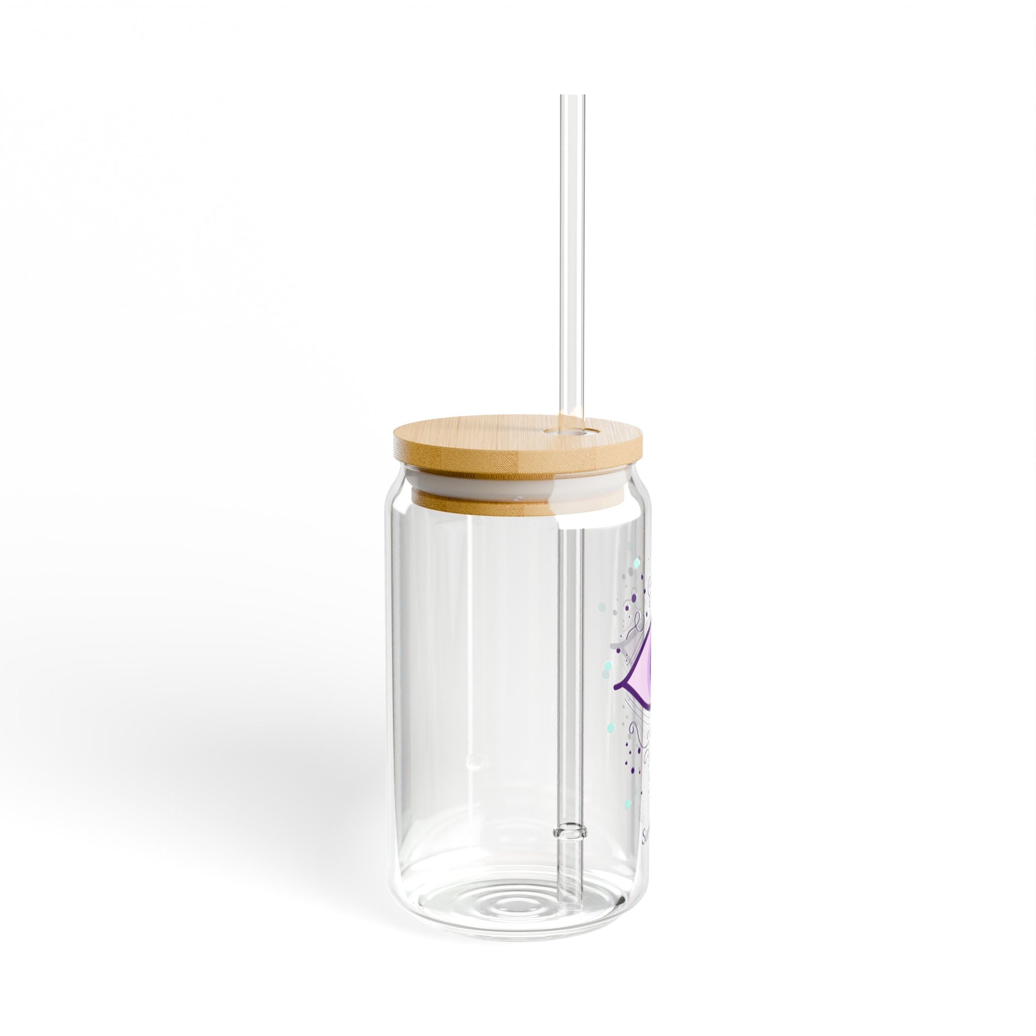 See Beyond 470ml Glass — Purple Mystic Eye Tumbler with Bamboo Lid