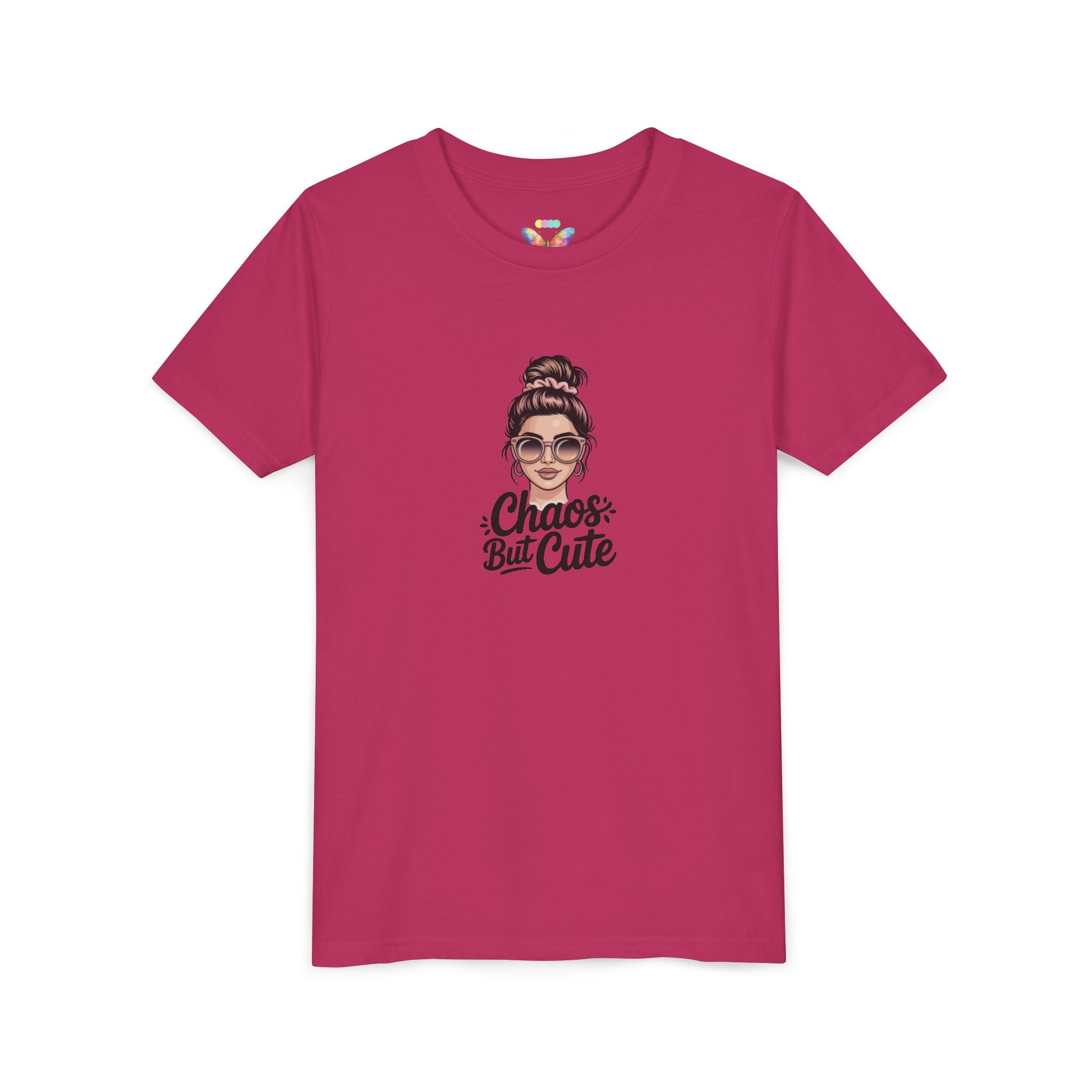 Youth Tee - "Chaos But Cute" Graphic Girl T-Shirt