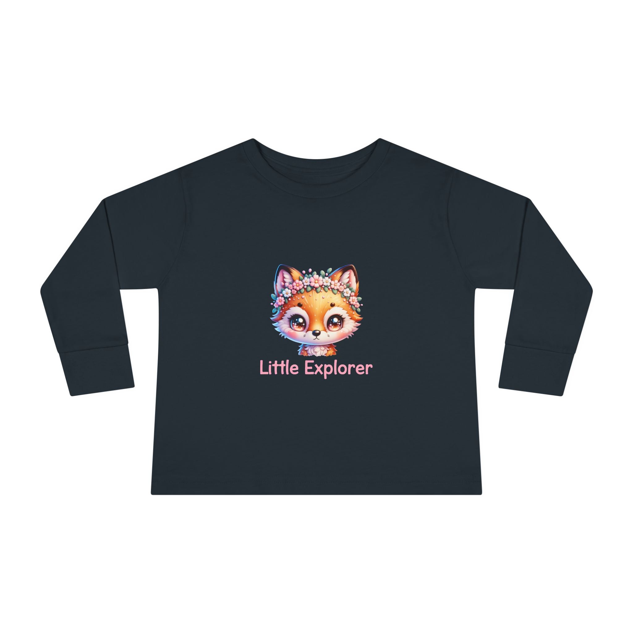 Toddler Tee — 'Little Explorer' Fox Long Sleeve Shirt