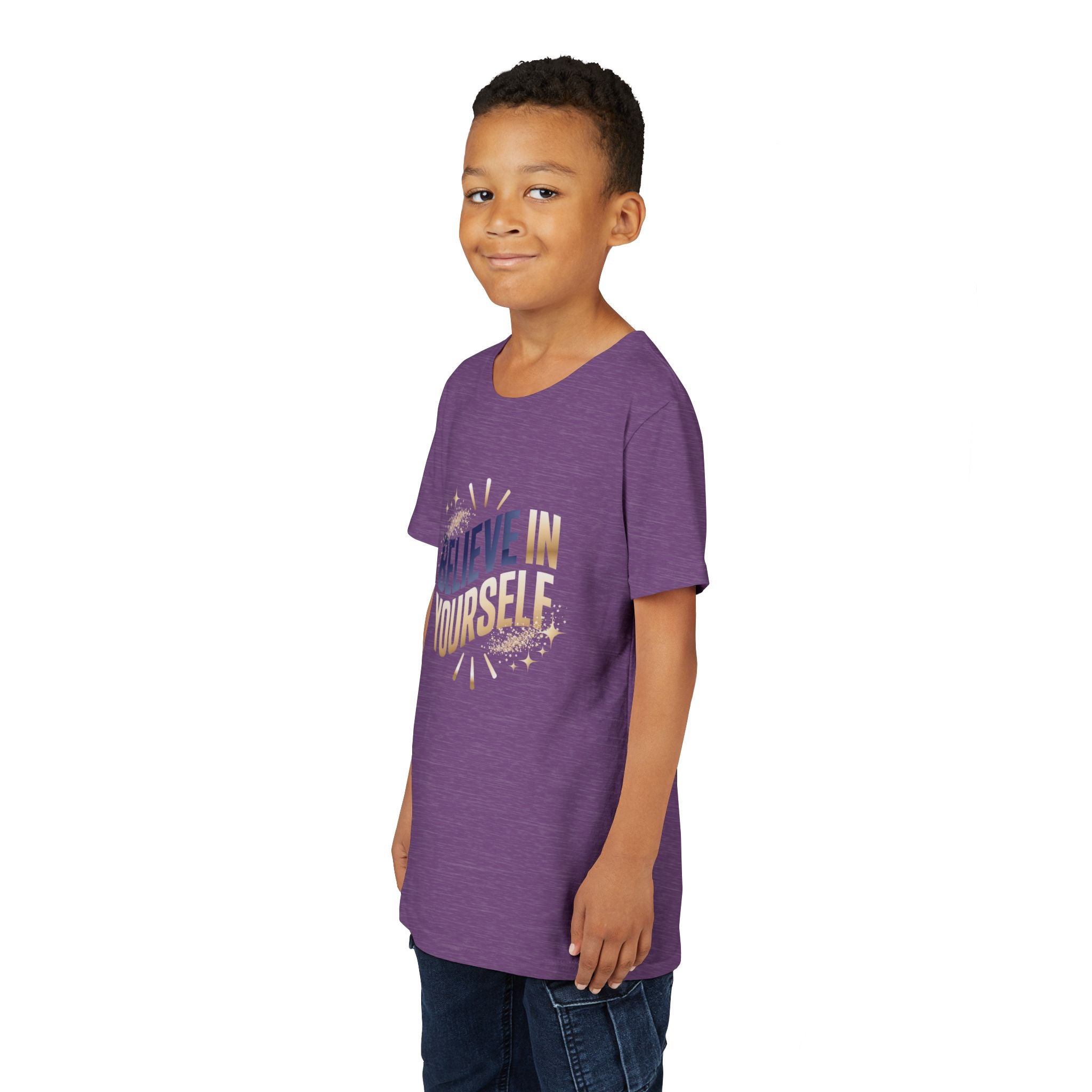 Youth Tee — "Believe in Yourself" Inspirational Motivational Kids Shirt