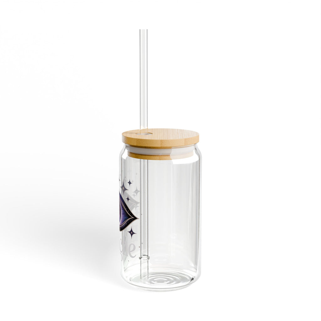 Sipper Glass — Violet All-Seeing Eye Design 455ml