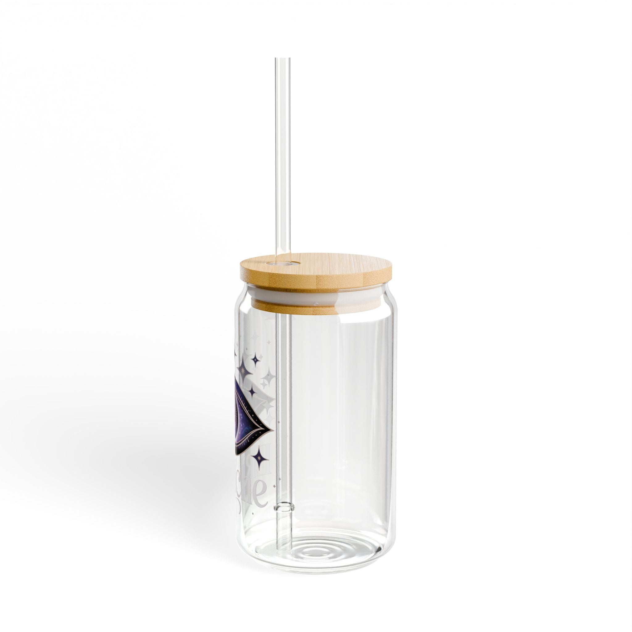 Sipper Glass — Violet All-Seeing Eye Design 455ml