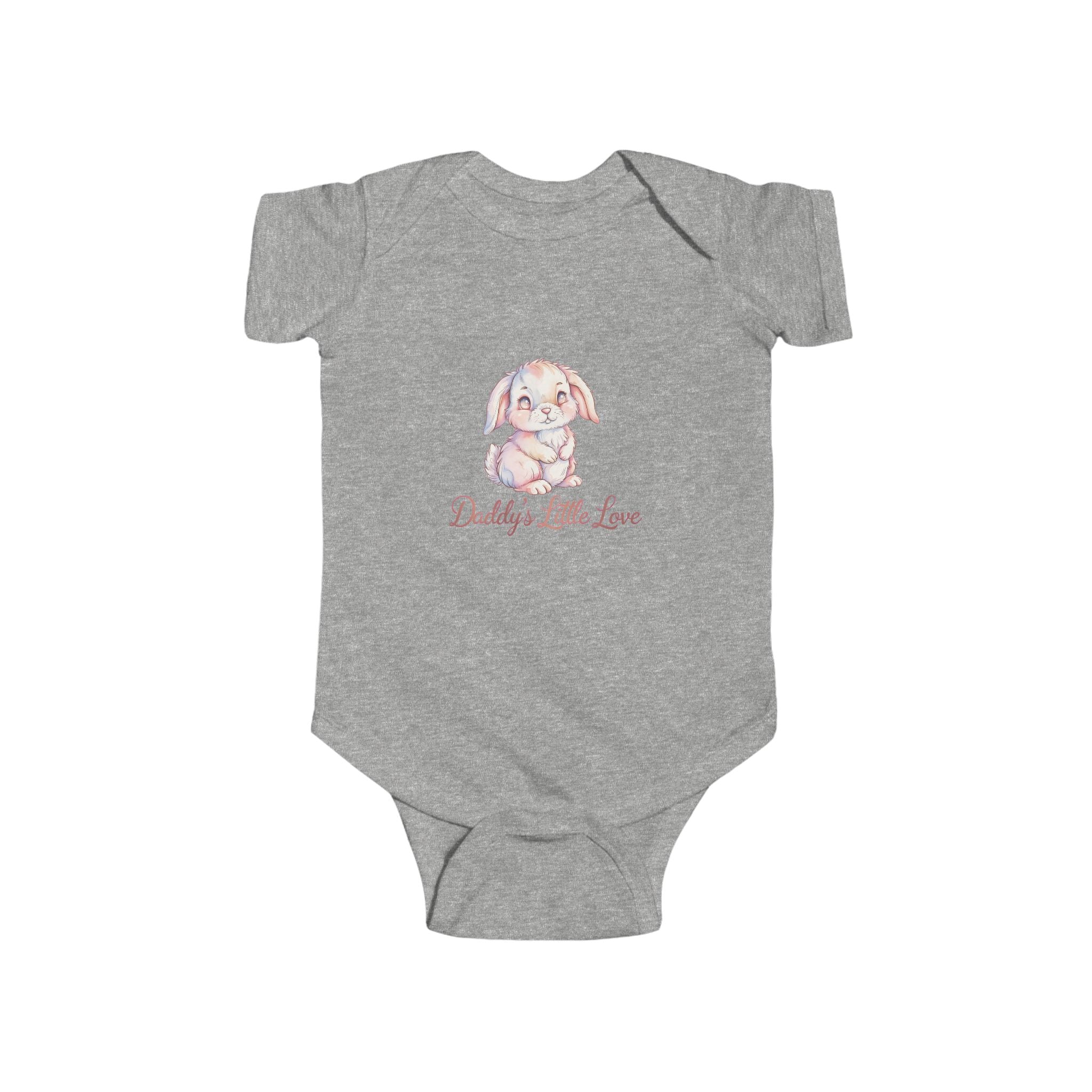 Baby Bodysuit — "Daddy's Little Love" Cute Pastel Bunny Newborn Onesie