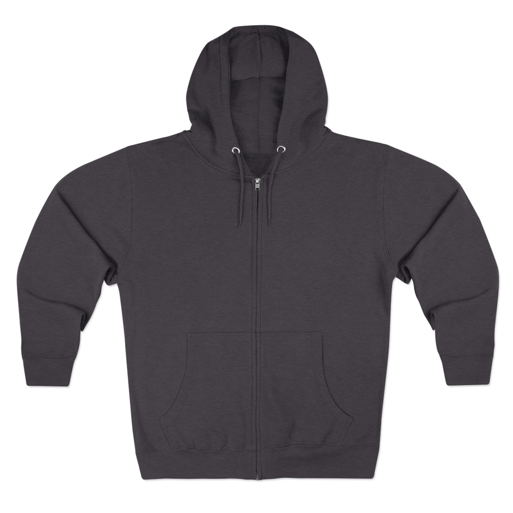 Offline Is Luxury Zip Hoodie — Minimalist Back Print Cozy Zip-Up