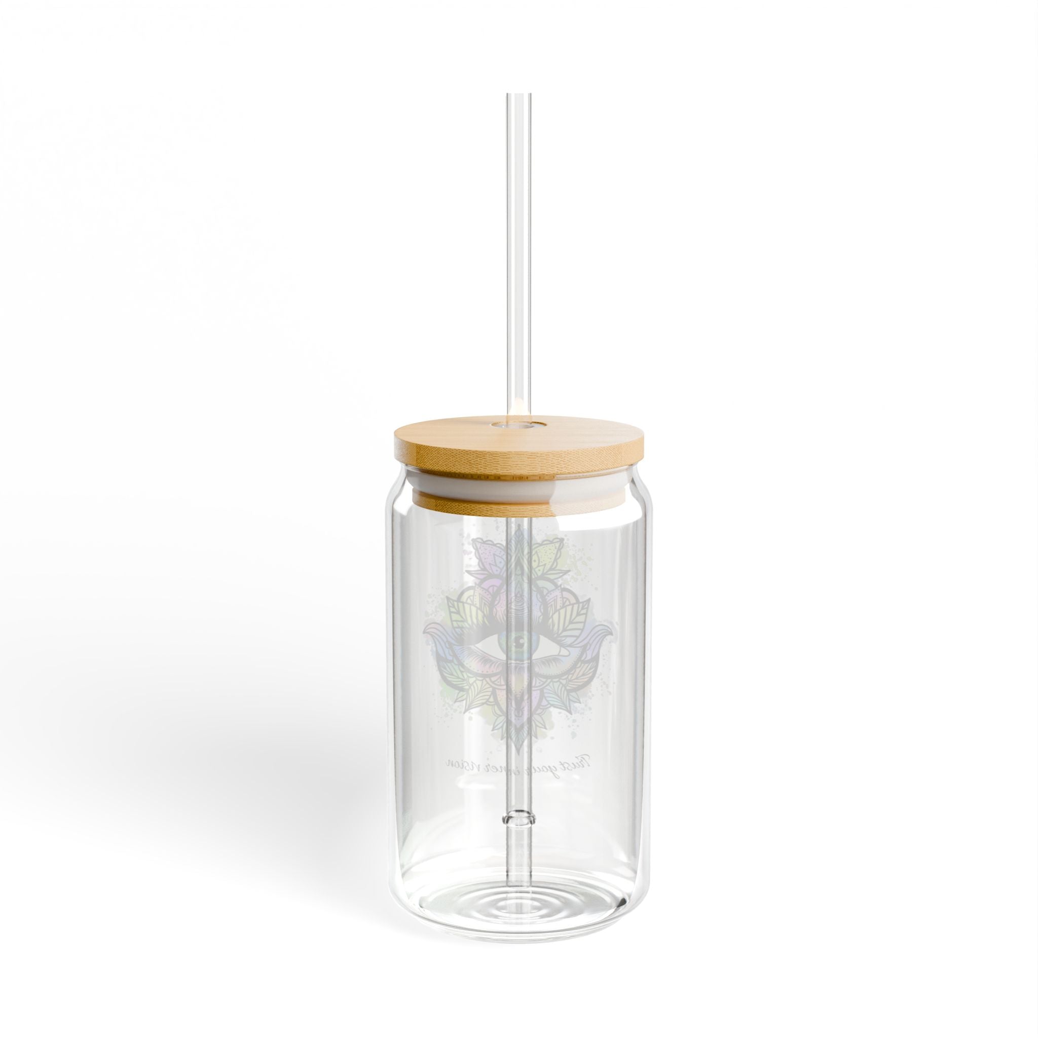 Mystic Eye Lotus Design 470ml Glass