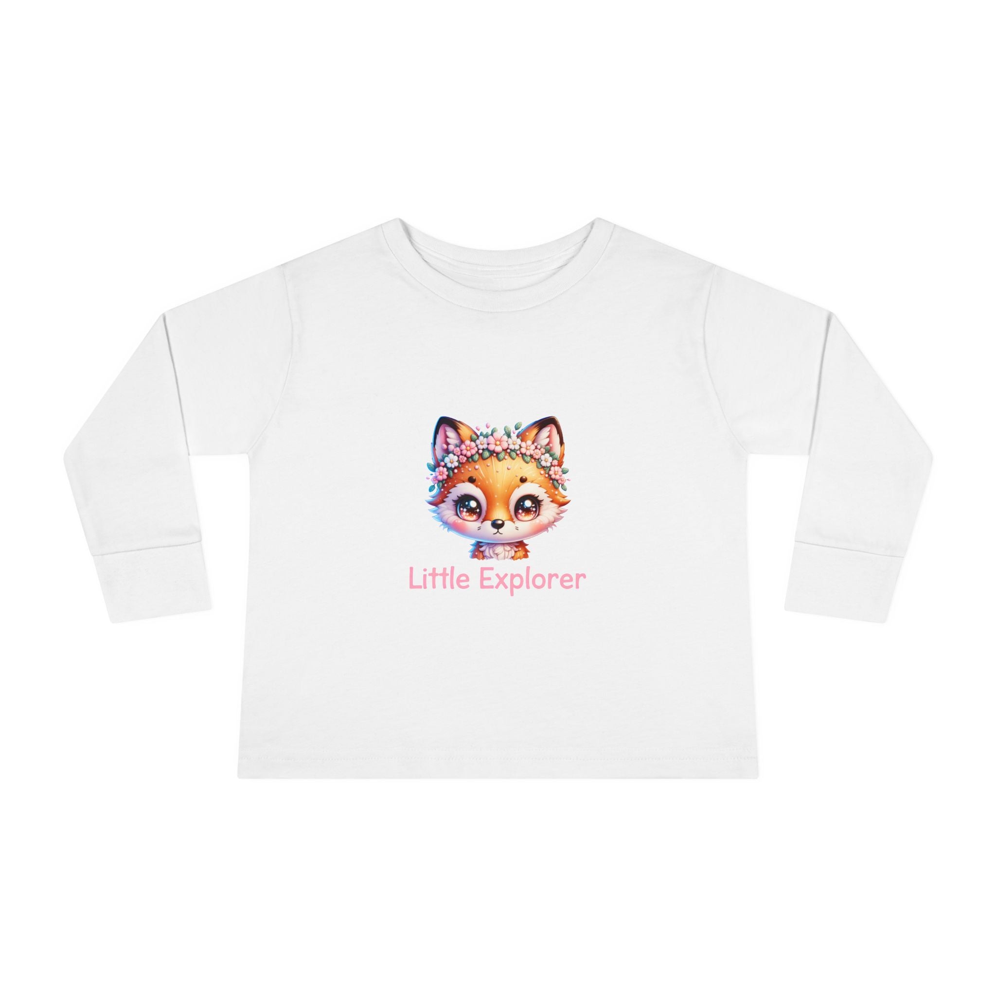 Toddler Tee — 'Little Explorer' Fox Long Sleeve Shirt