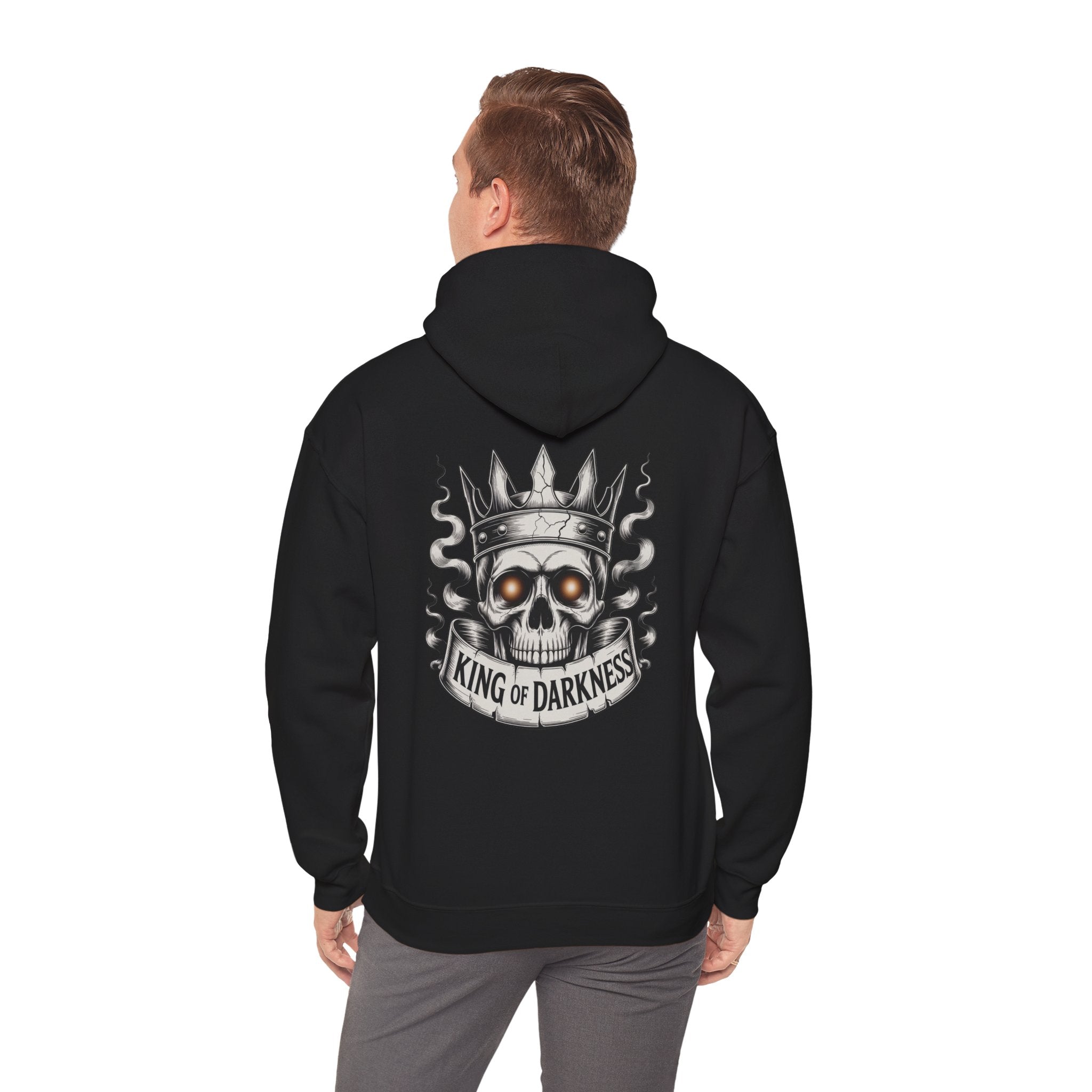 Hoodie — King of Darkness Skull Crown Graphic Pullover