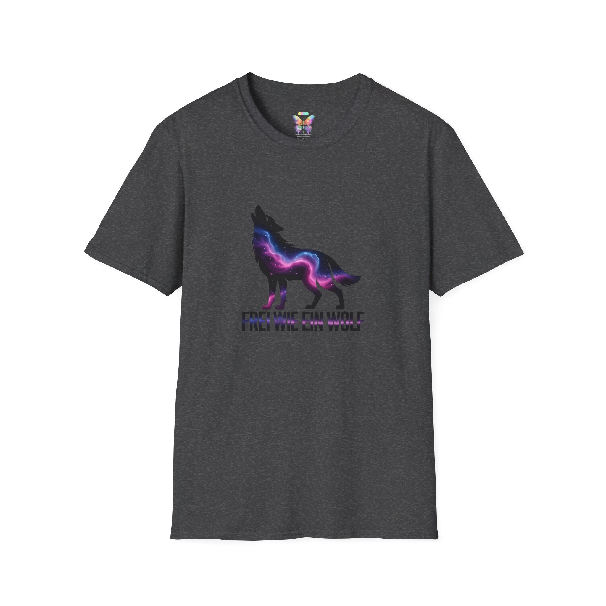 Wolf T-Shirt — 'Frei wie ein Wolf' Galaxy Silhouette Tee