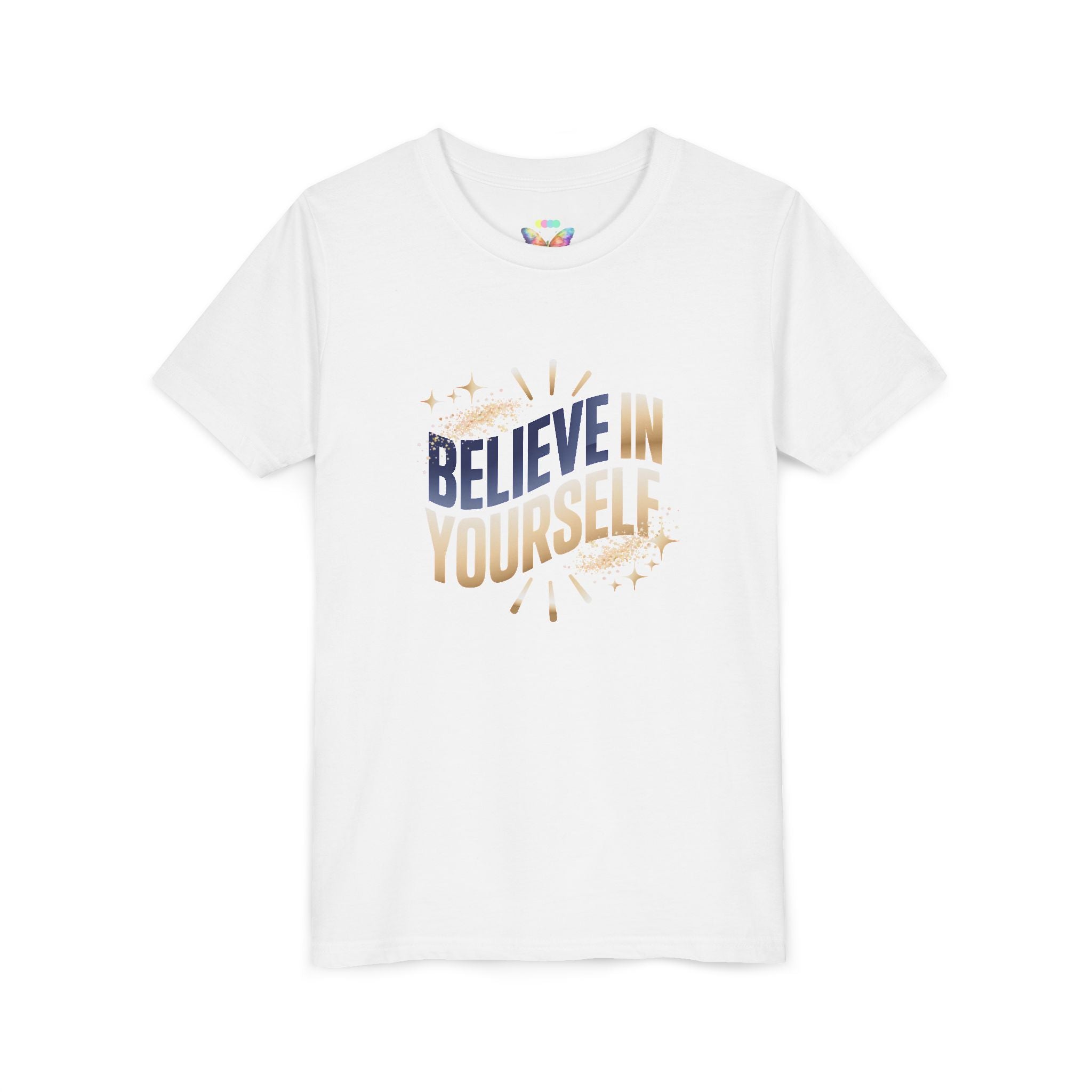 Youth Tee — "Believe in Yourself" Inspirational Motivational Kids Shirt