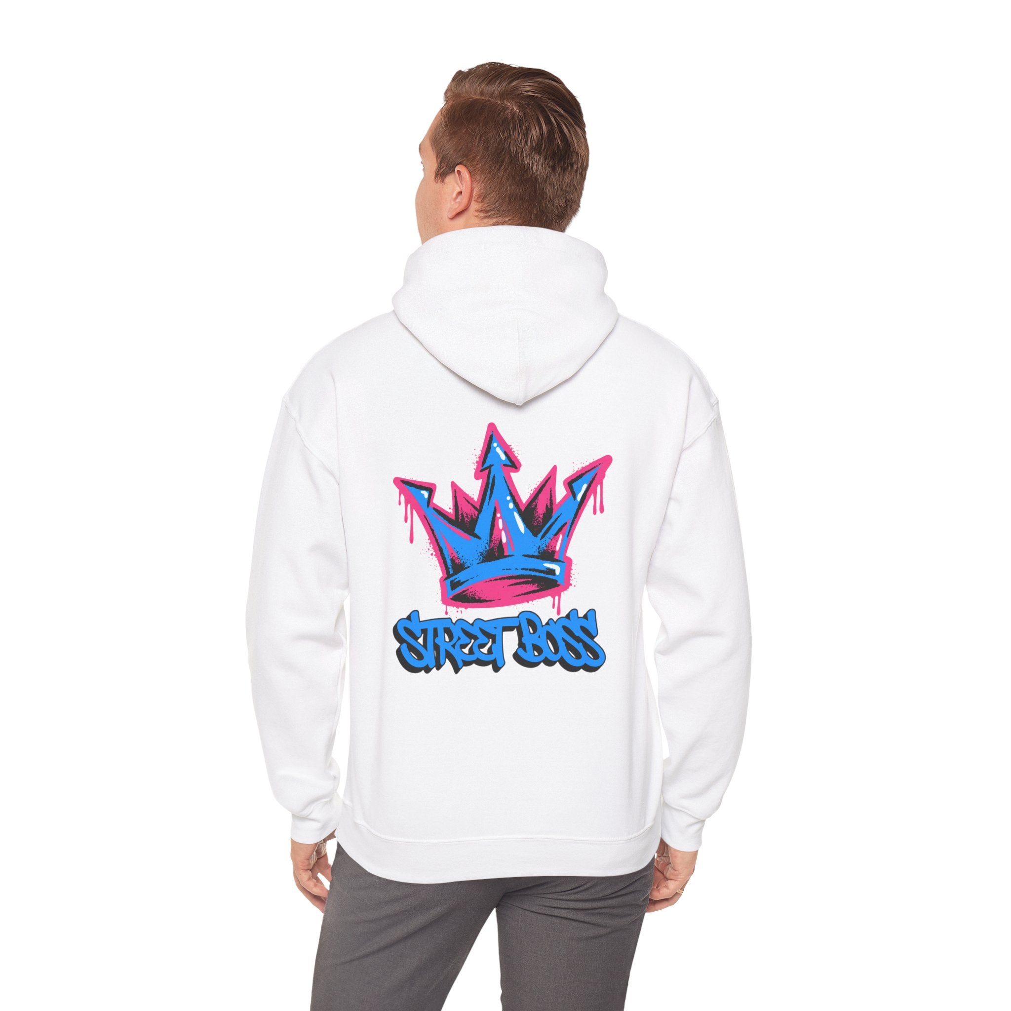 Street Boss Hoodie - Graffiti Crown Urban Streetwear Hoodie