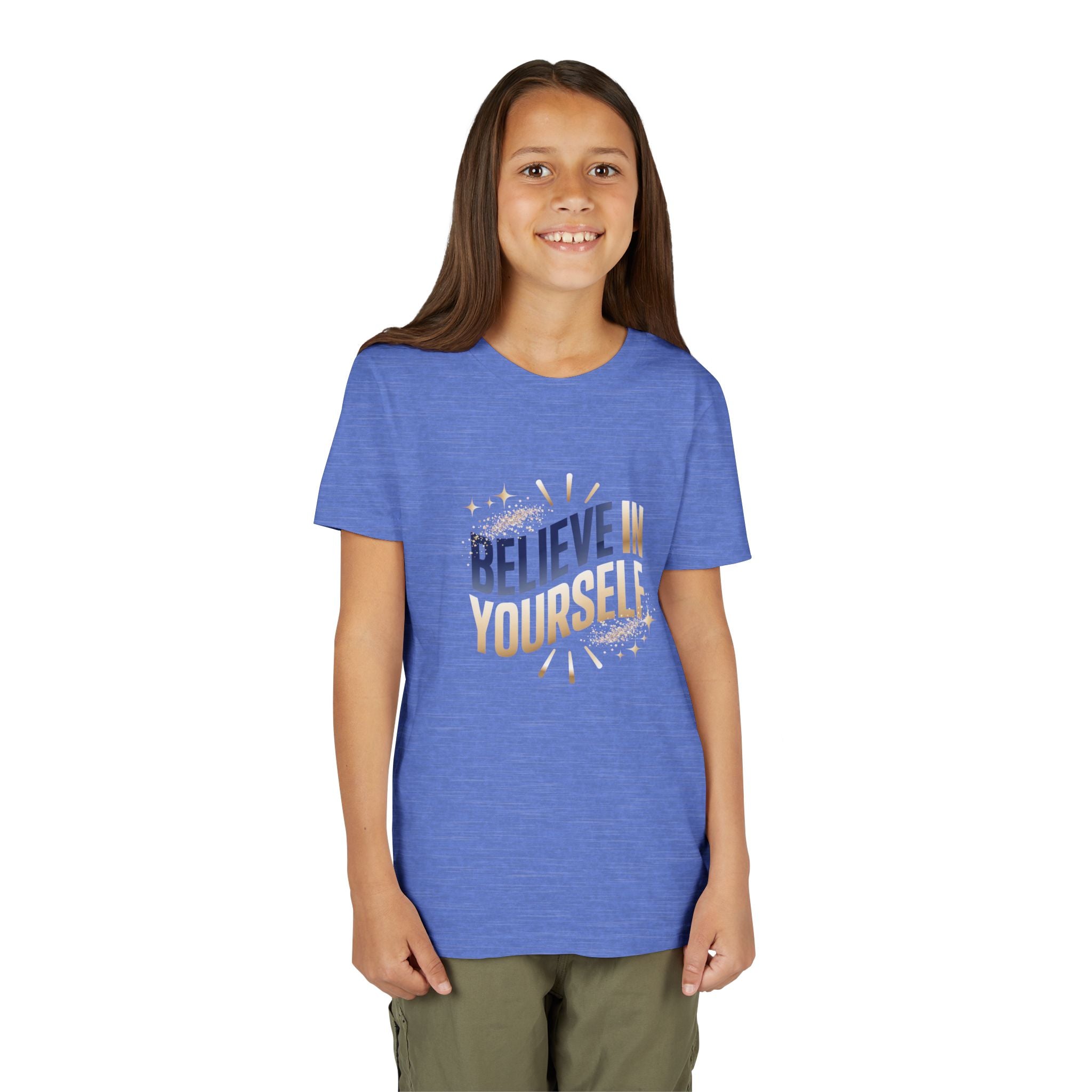 Youth Tee — "Believe in Yourself" Inspirational Motivational Kids Shirt
