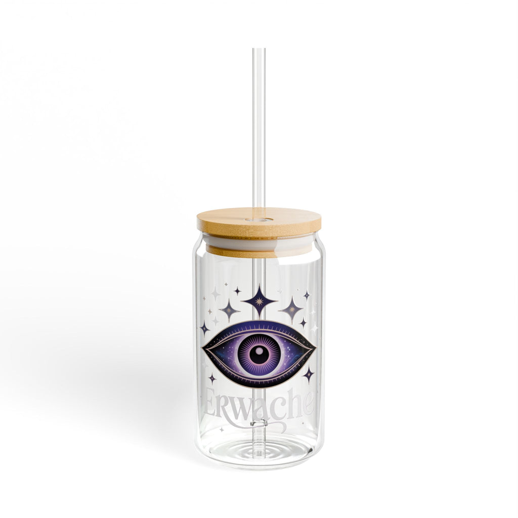 Sipper Glass — Violet All-Seeing Eye Design 455ml