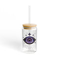 Sipper Glass — Violet All-Seeing Eye Design 455ml