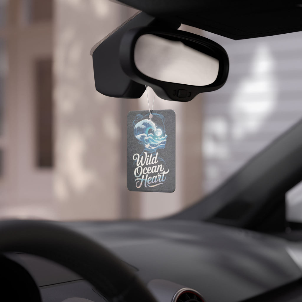 Wild Ocean Heart Car Air Freshener — Coastal Wave Scented Ornament