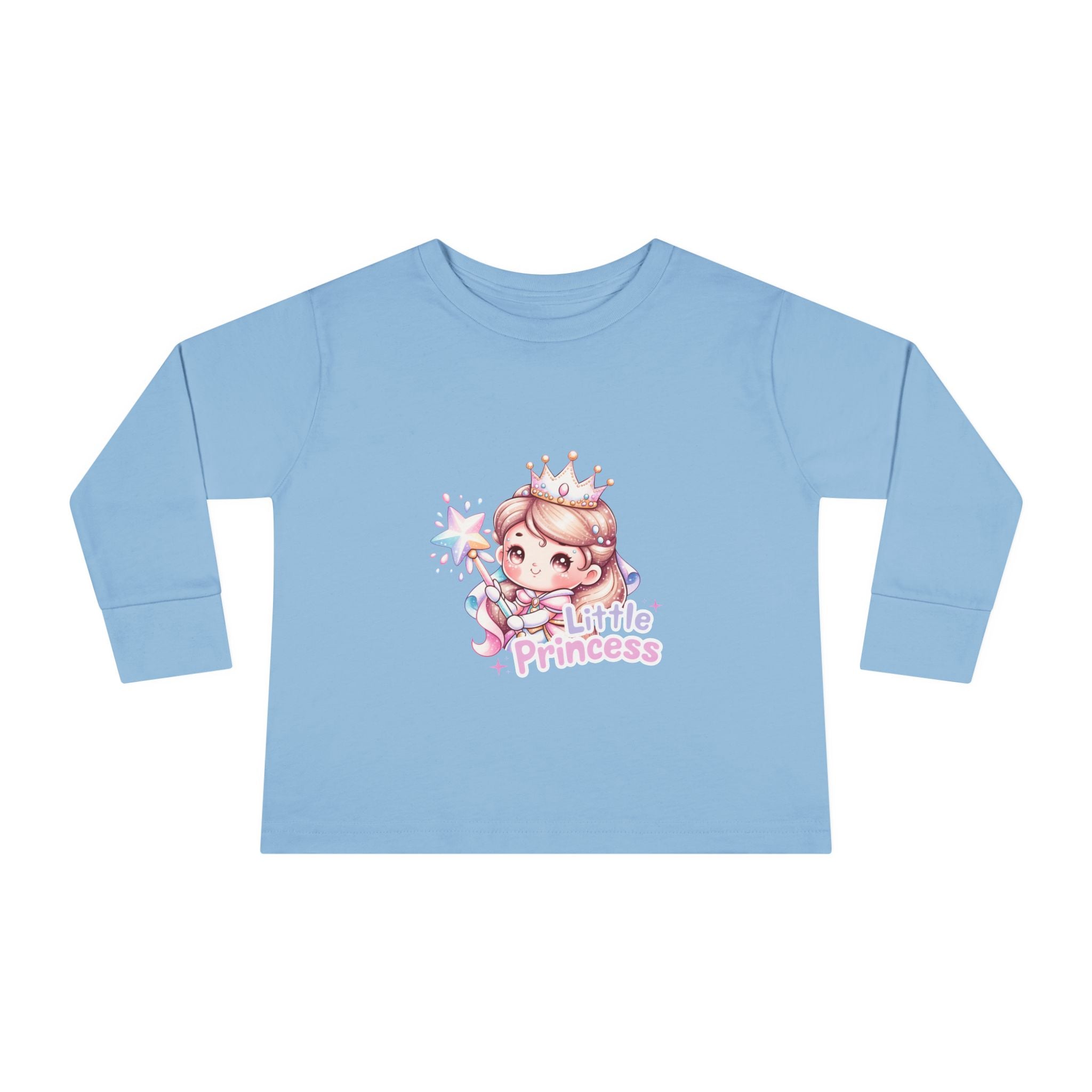 Little Princess Toddler Long Sleeve Tee — Cute Crowned Fairy Design