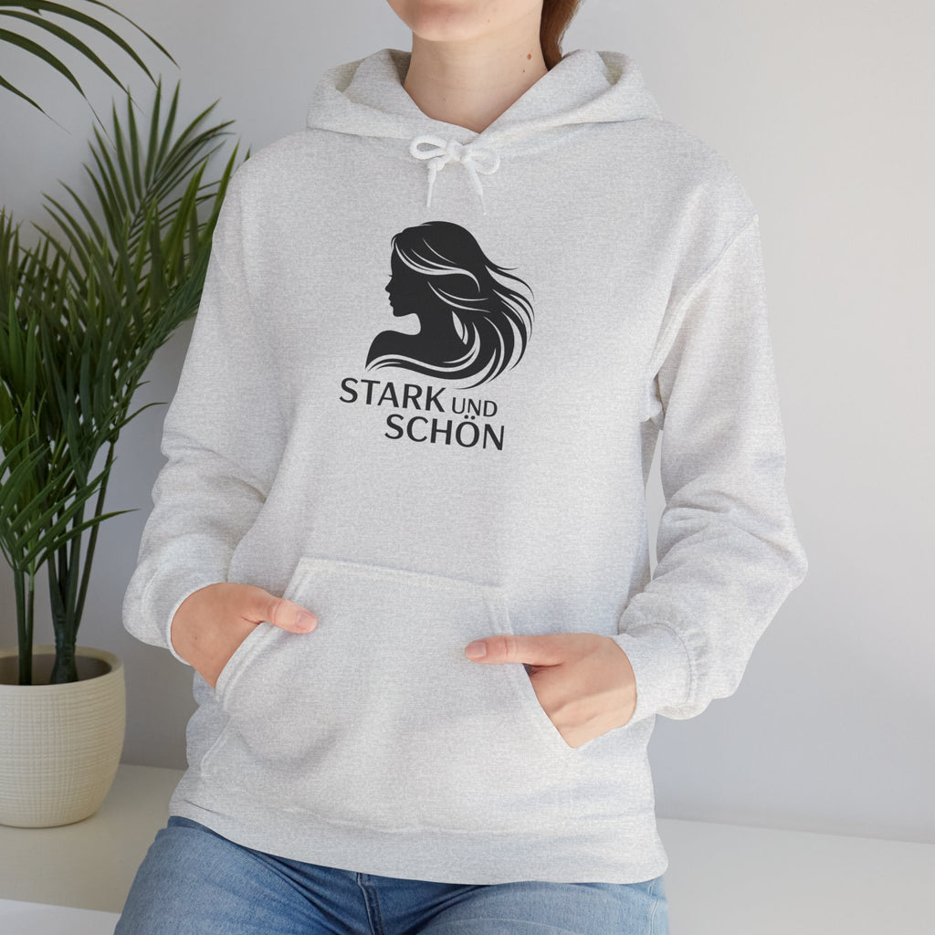 Stark und Schön Hoodie — German 'Strong and Beautiful' Graphic Hooded Sweatshirt