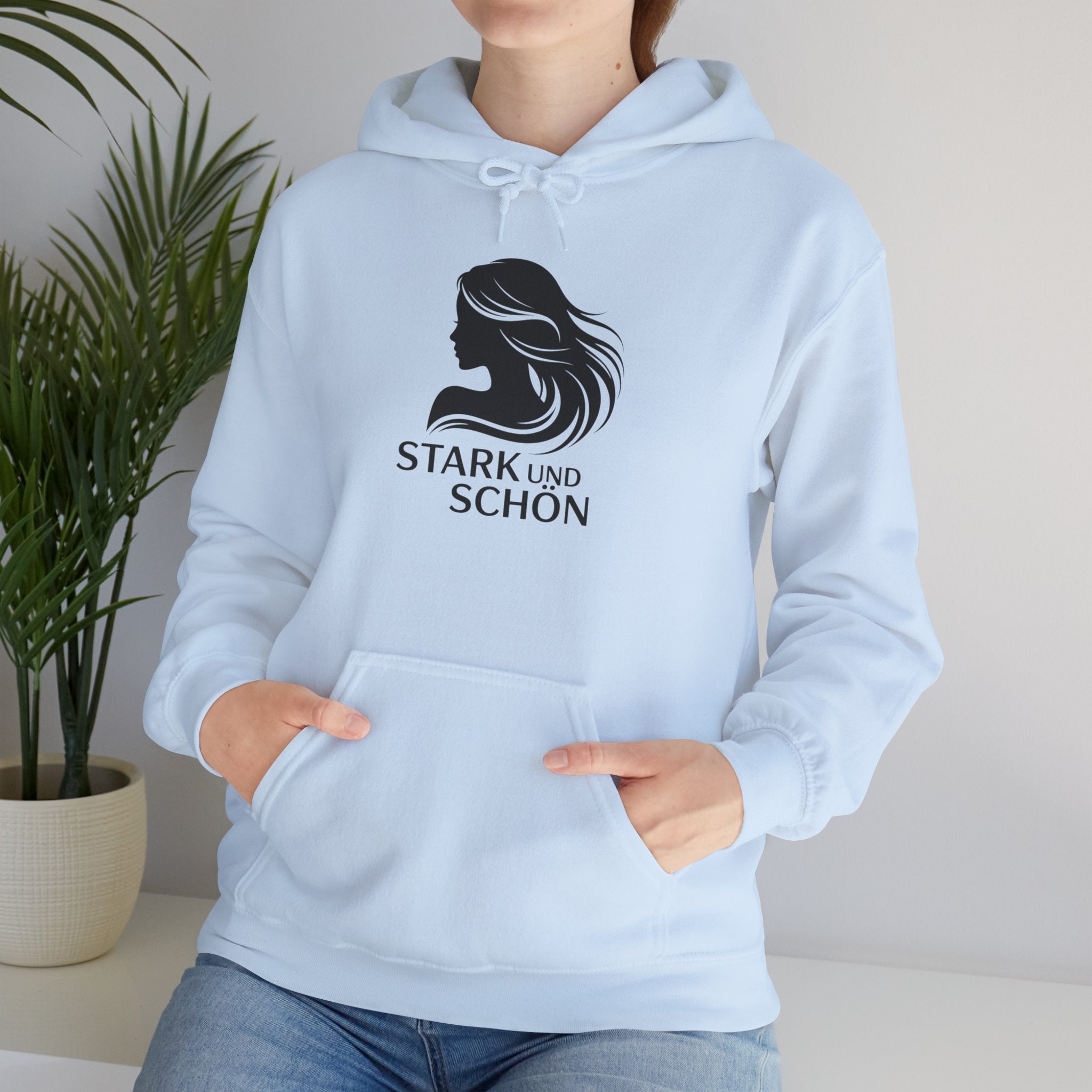 Stark und Schön Hoodie — German 'Strong and Beautiful' Graphic Hooded Sweatshirt