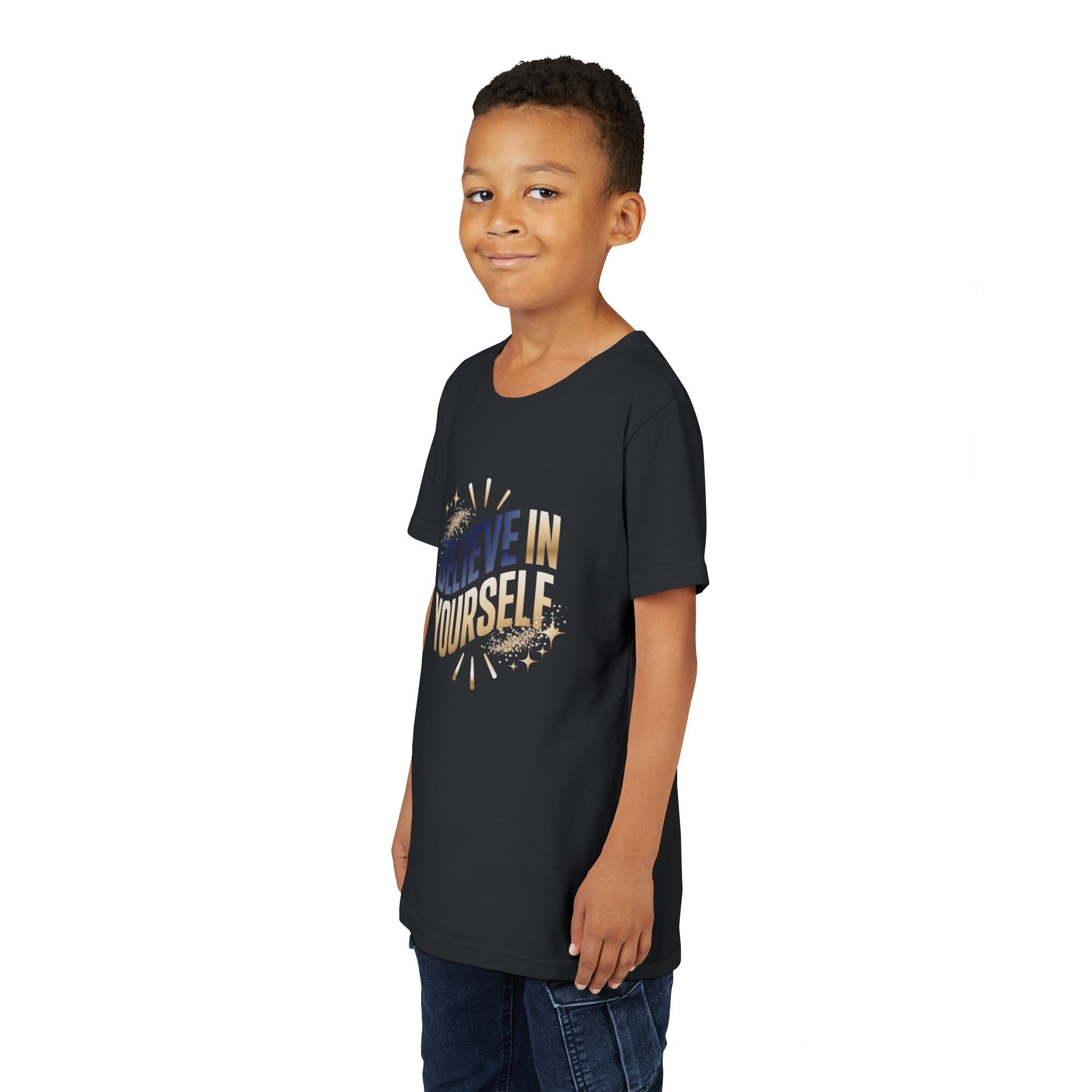 Youth Tee — "Believe in Yourself" Inspirational Motivational Kids Shirt