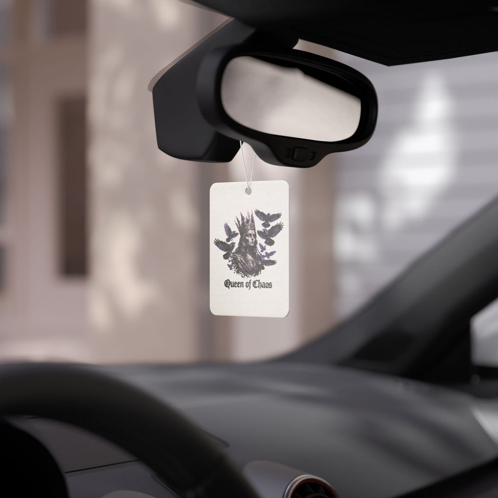 Queen of Chaos Car Air Freshener — Gothic Crow Design