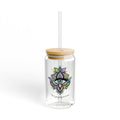 Mystic Eye Lotus Design 470ml Glass