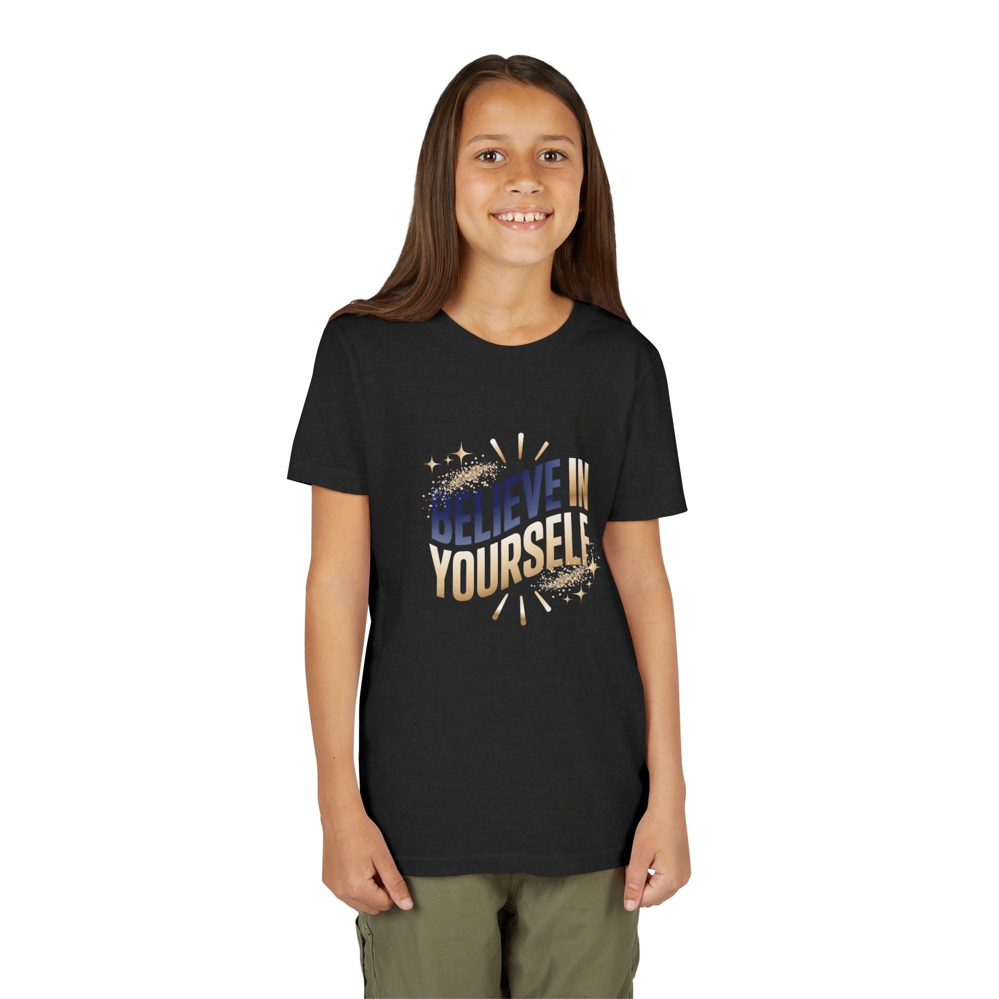 Youth Tee — "Believe in Yourself" Inspirational Motivational Kids Shirt